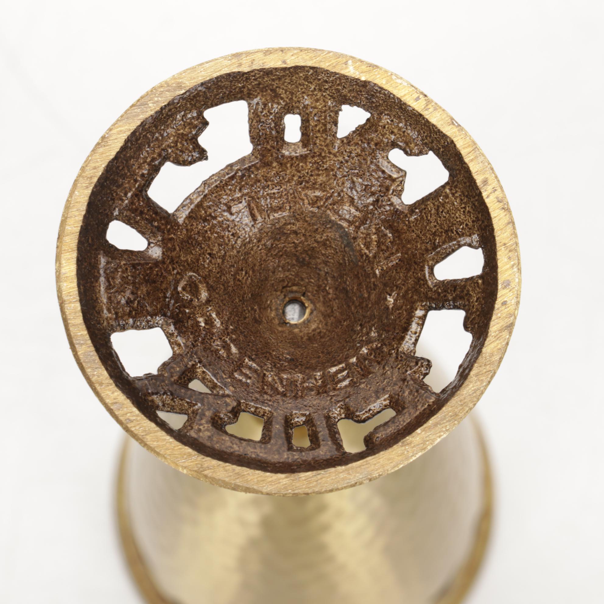 Oppenheim Handcrafted Israeli Brass Havdalah Set and Mezuzah Case