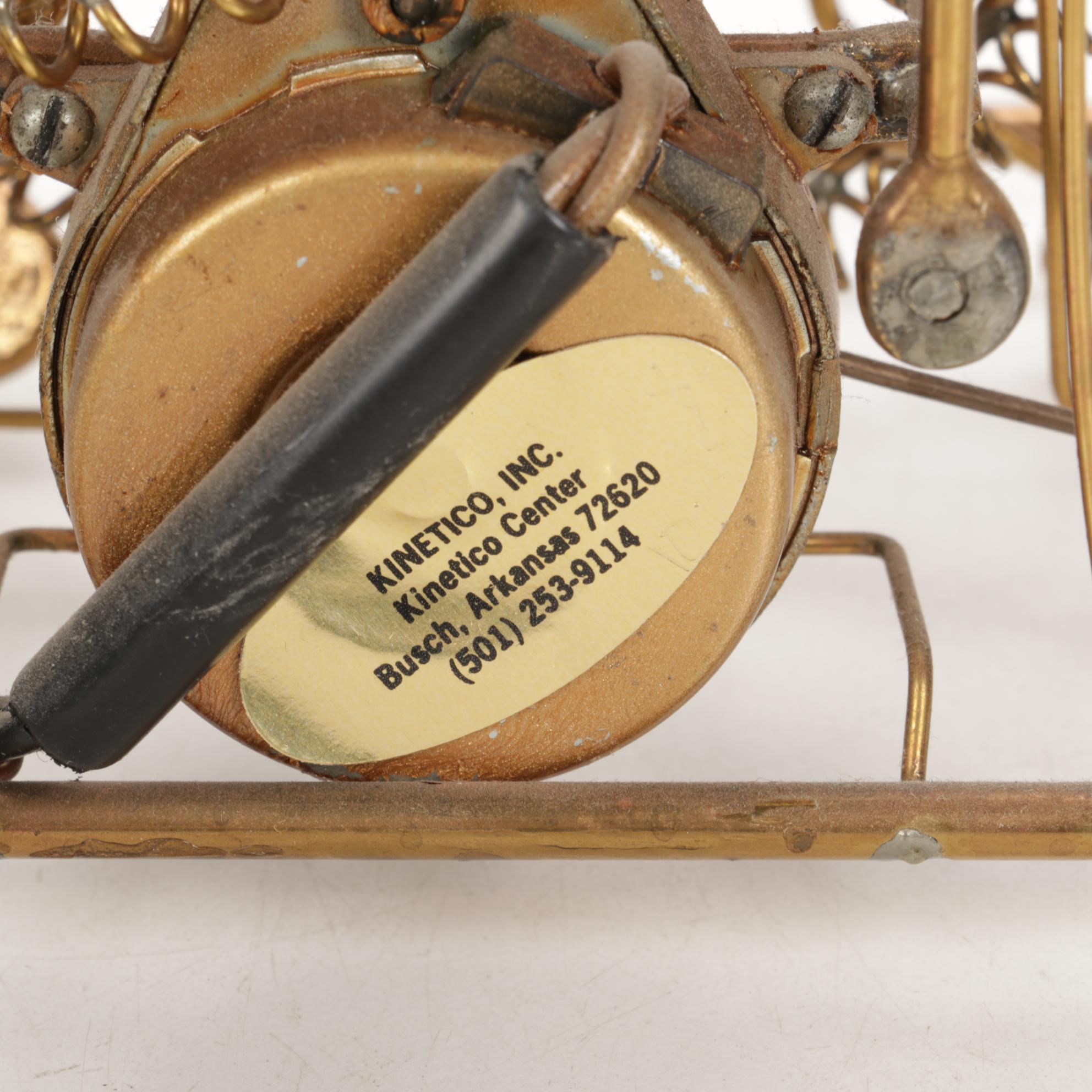 Gordon Bradt for Kinetico Studios "Six Man" Brass Kinetic Sculpture Clock