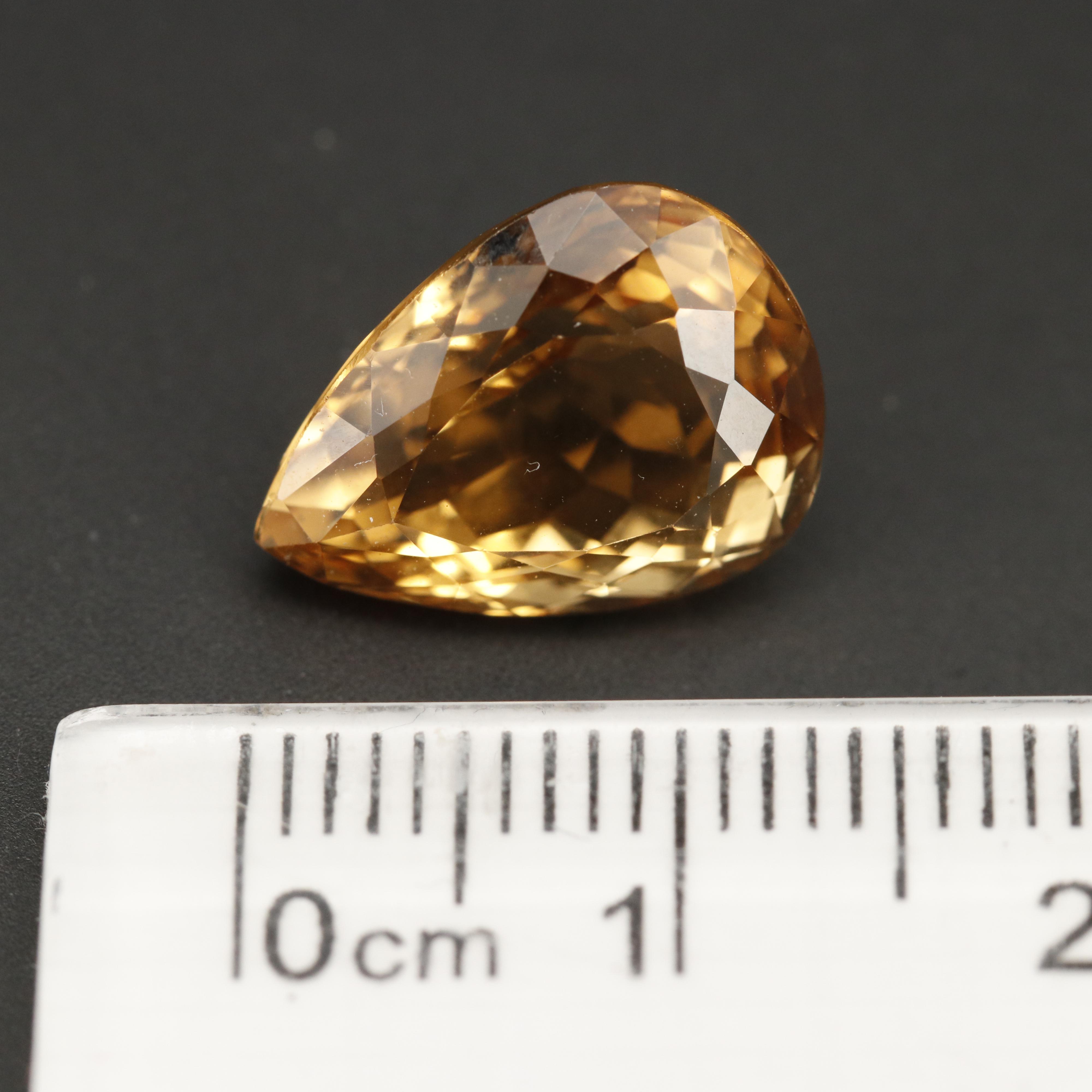 Loose 6.20 CT Pear Faceted Heliodor
