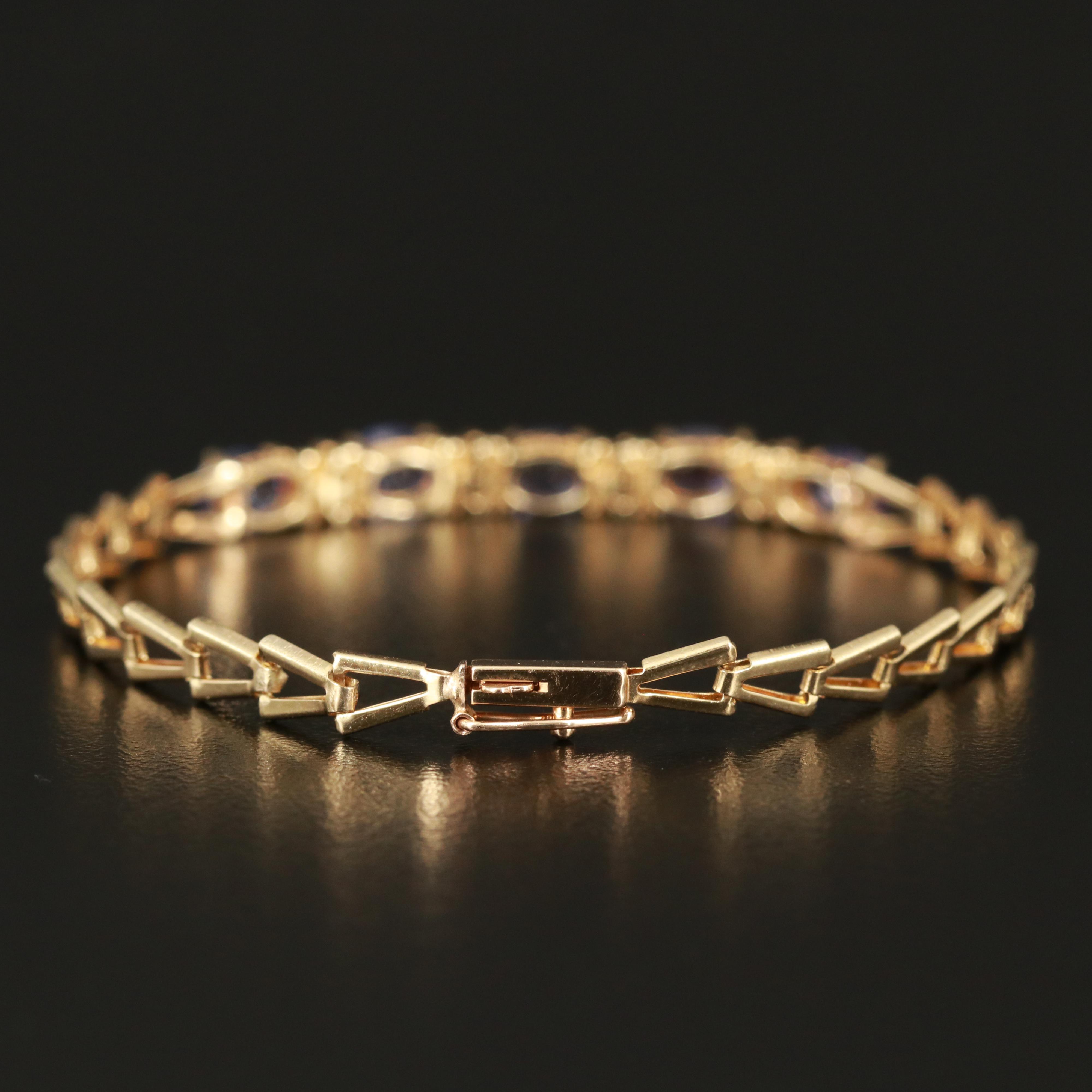 14K Tanzanite and Diamond Bracelet