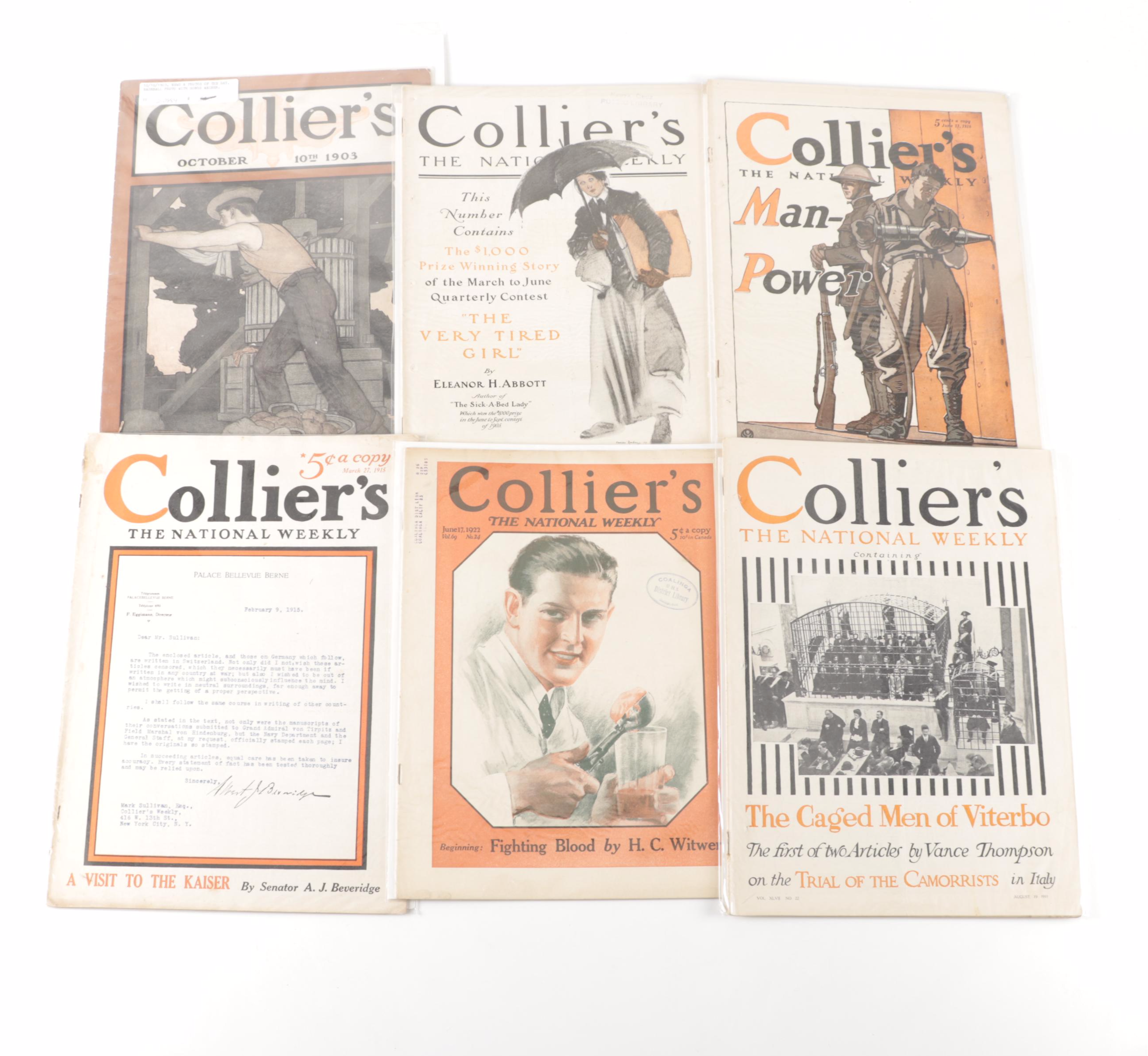 "Collier's: The National Weekly" Magazine Issues, 1903–1925