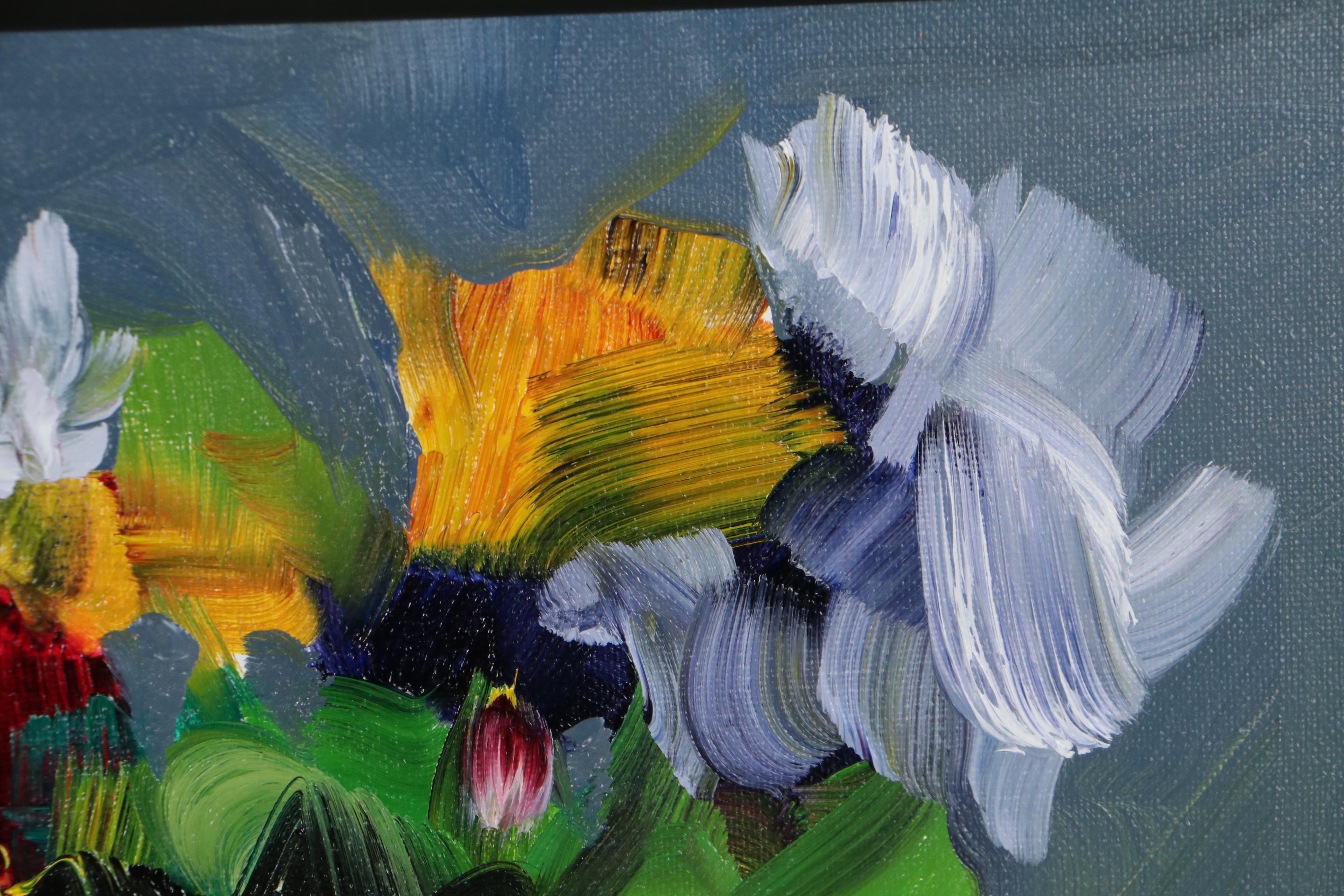 José M. Lima Floral Still Life Oil Painting, 2021