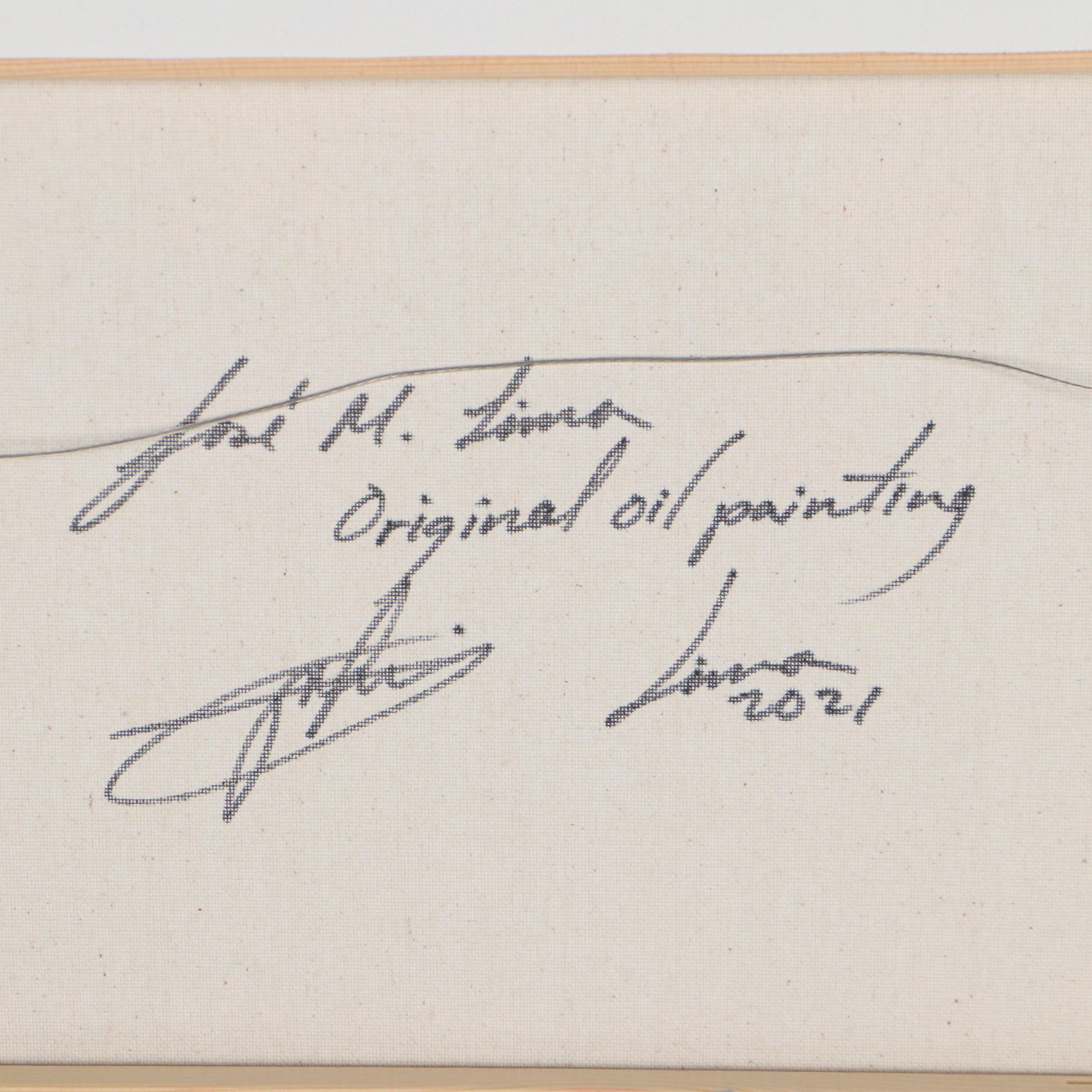 José M. Lima Floral Still Life Oil Painting, 2021