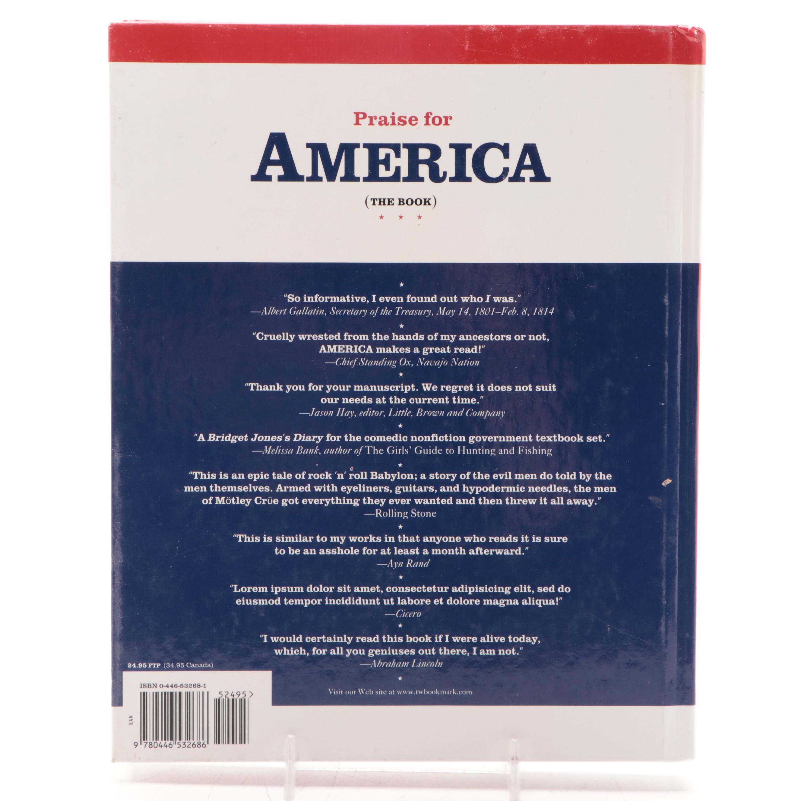 Signed First Edition "America (The Book)" by John Stewart, 2004