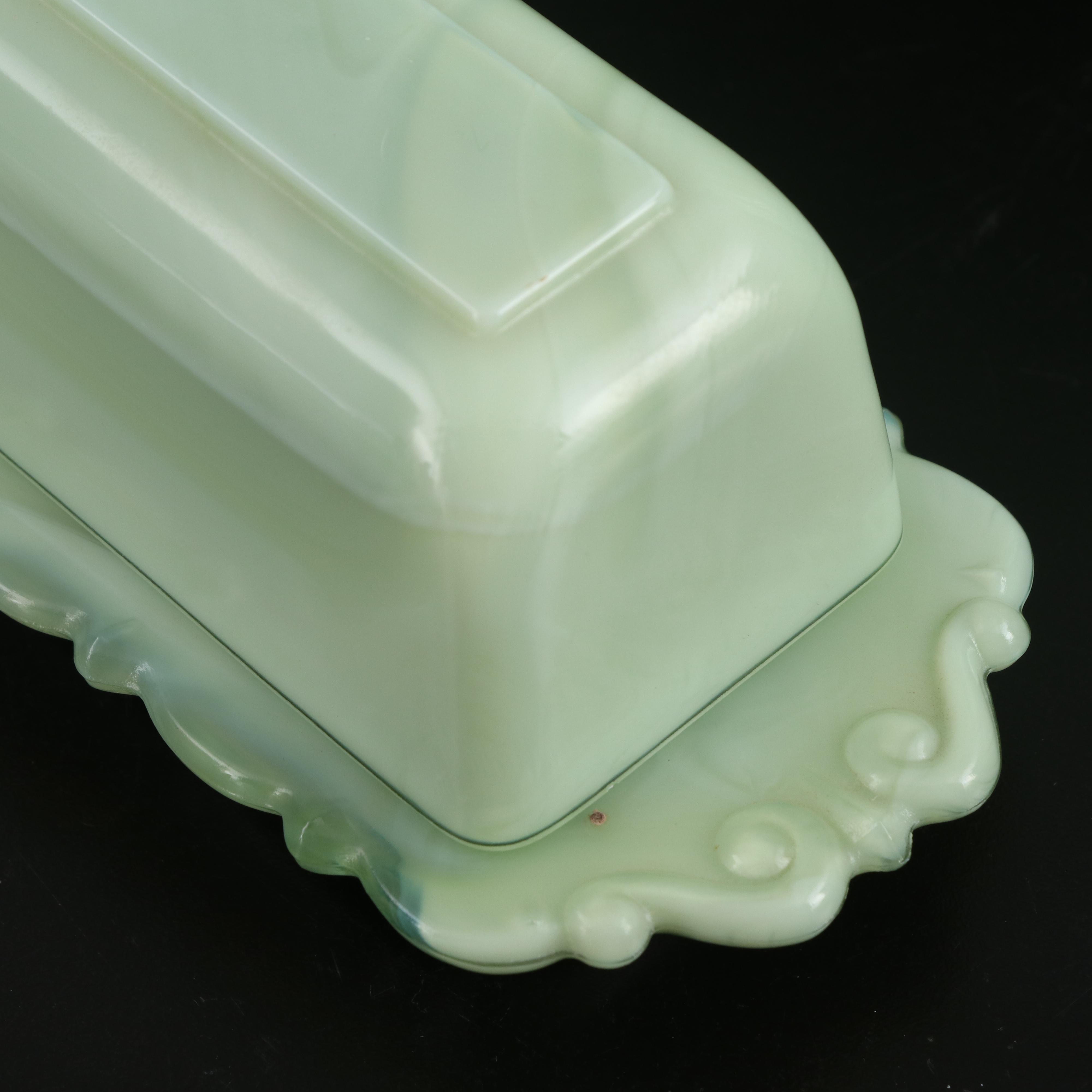 Jeanette Uranium Glass Jadeite Measuring Cups and Other Jadeite Serveware