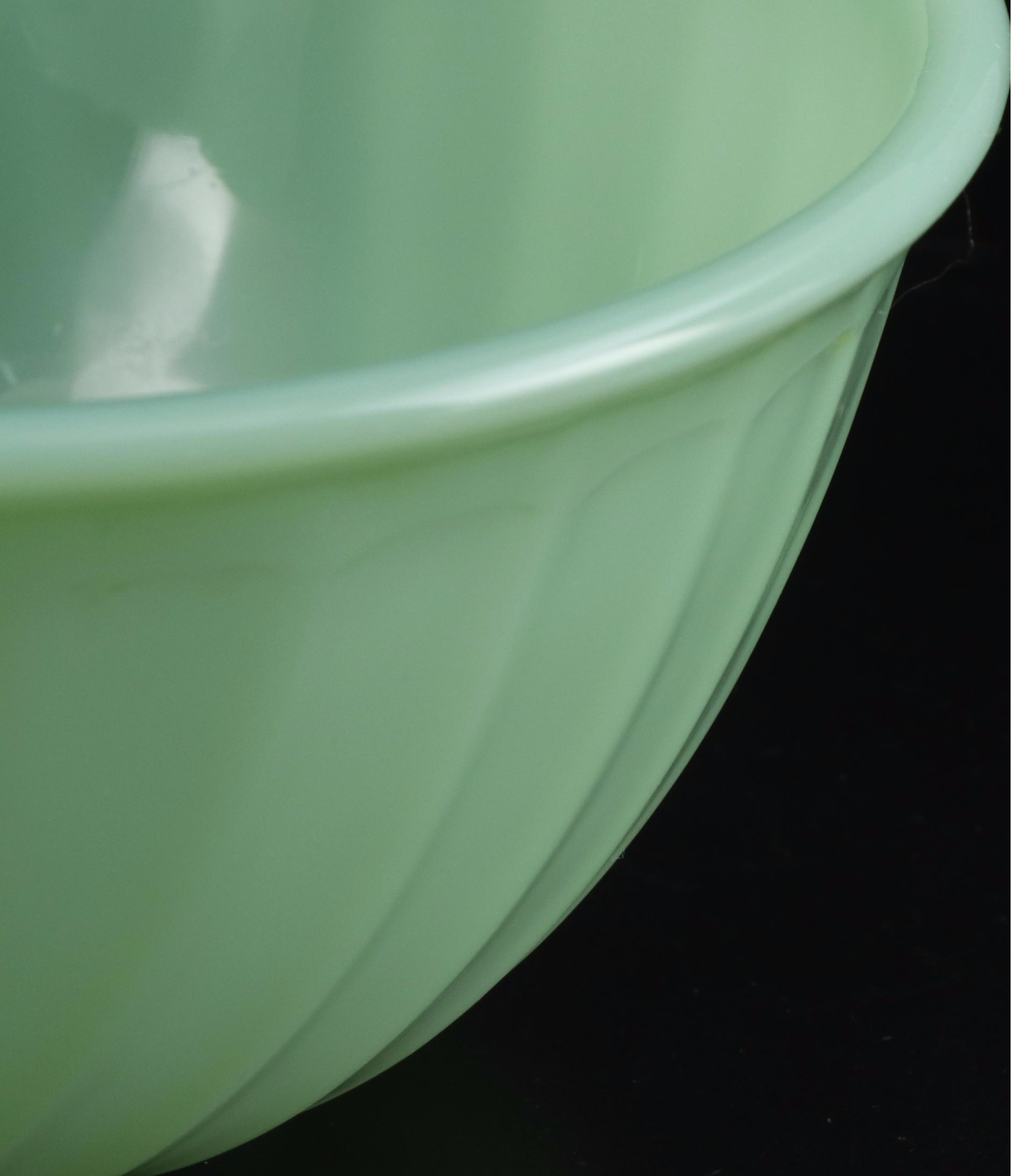 Jeanette Uranium Glass Jadeite Measuring Cups and Other Jadeite Serveware