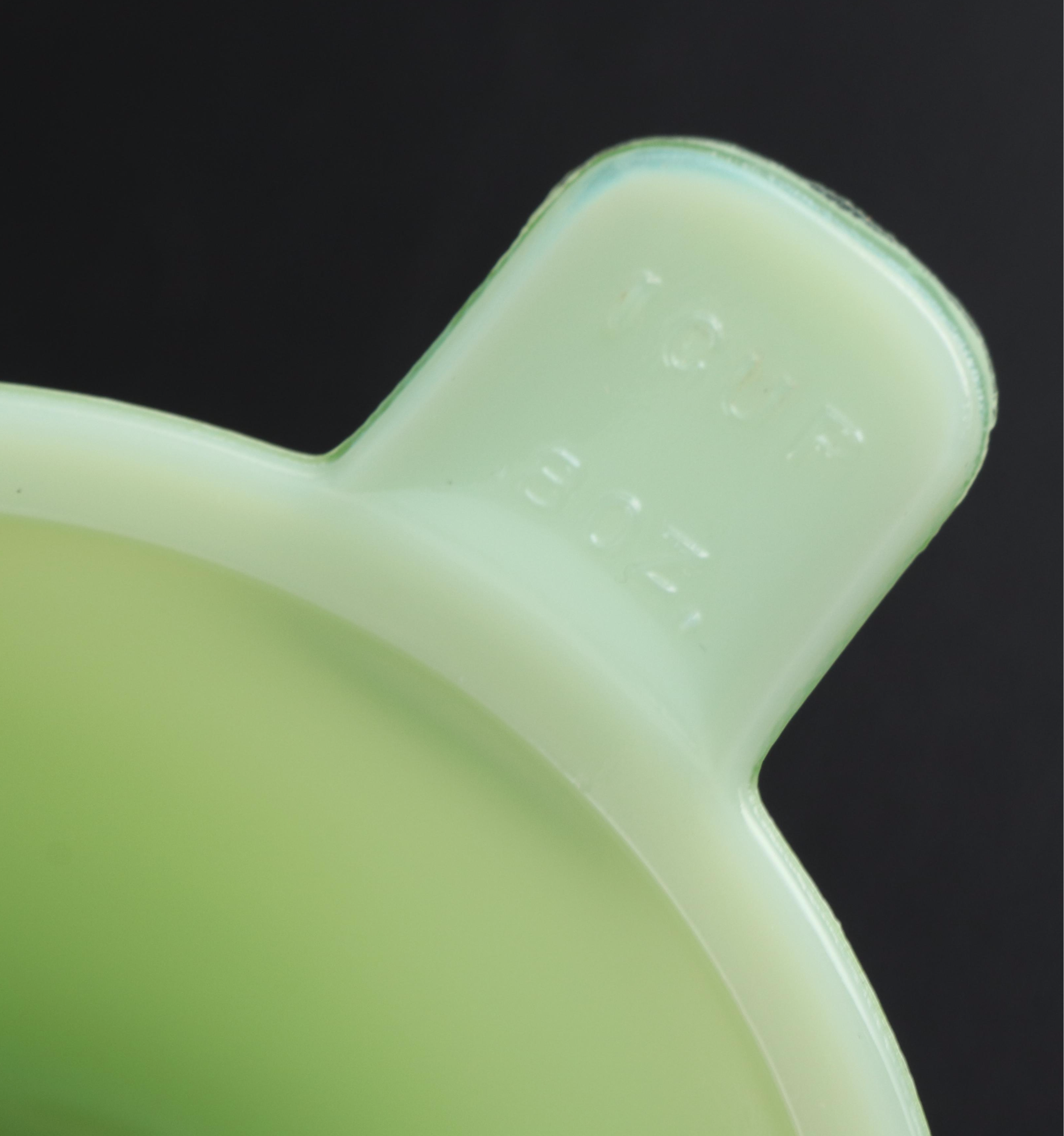 Jeanette Uranium Glass Jadeite Measuring Cups and Other Jadeite Serveware