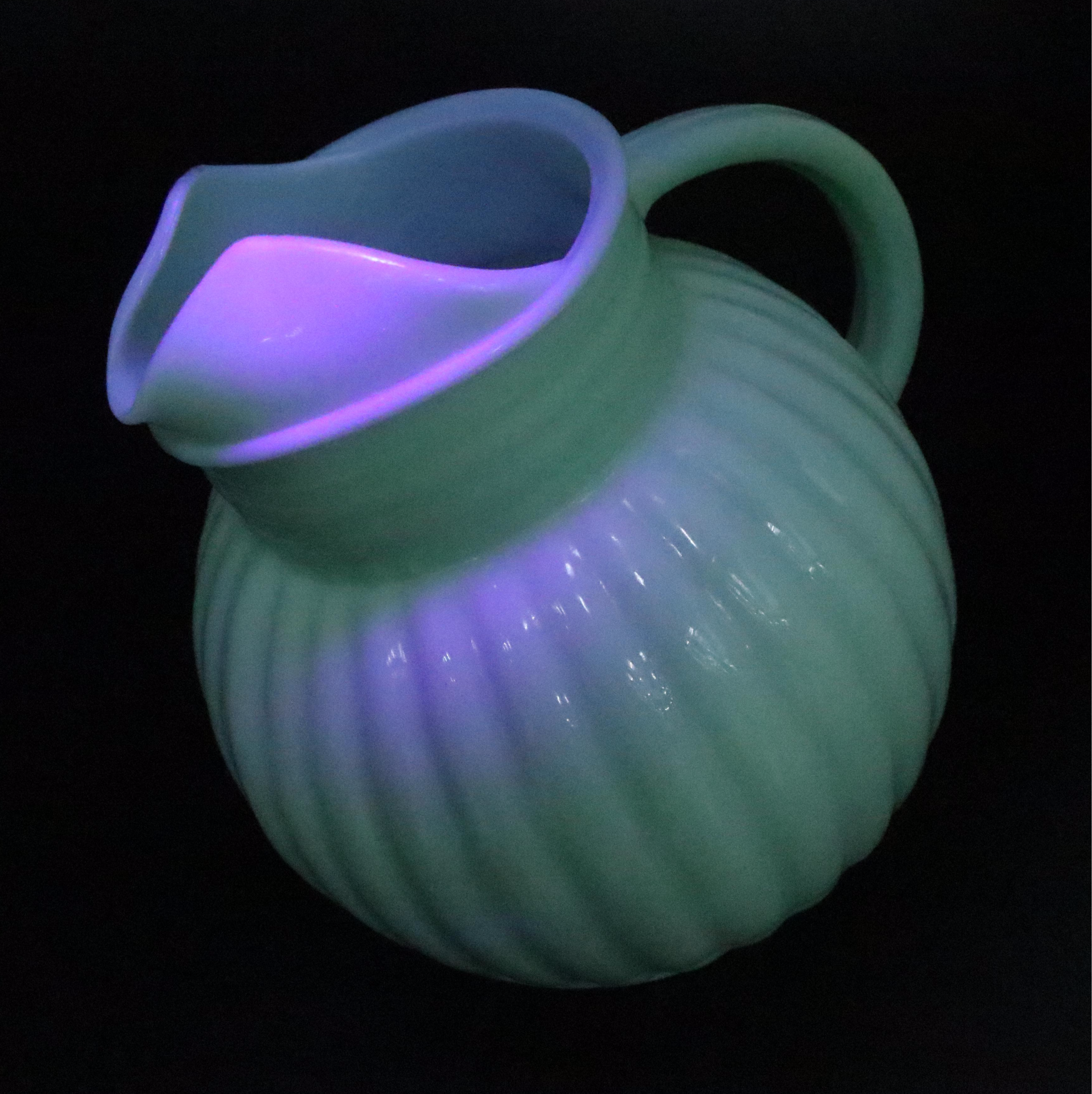 Jeanette Uranium Glass Jadeite Measuring Cups and Other Jadeite Serveware