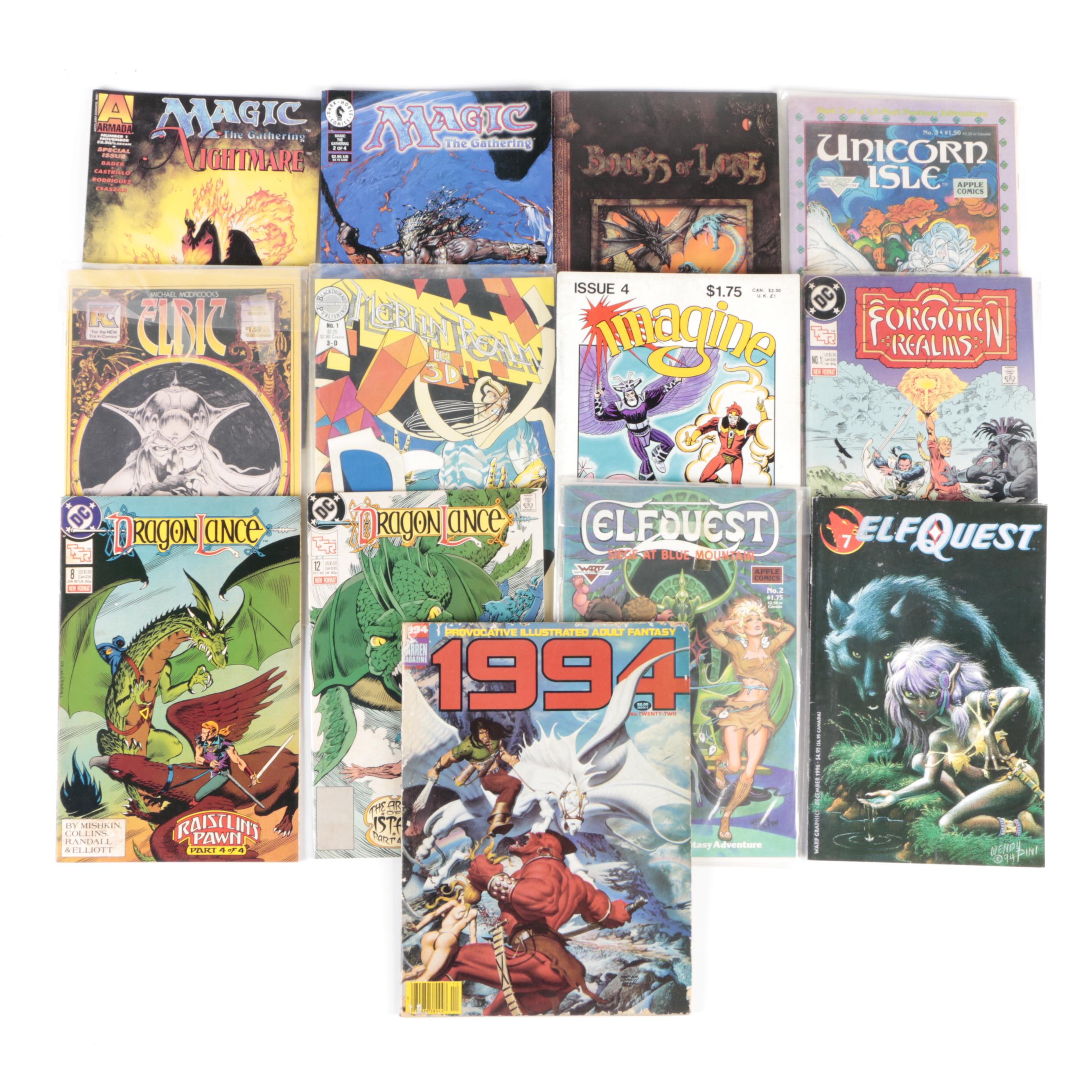Modern Age Comics Including "Dragon Lance", "Forgotten Realms", "Elf Quest"