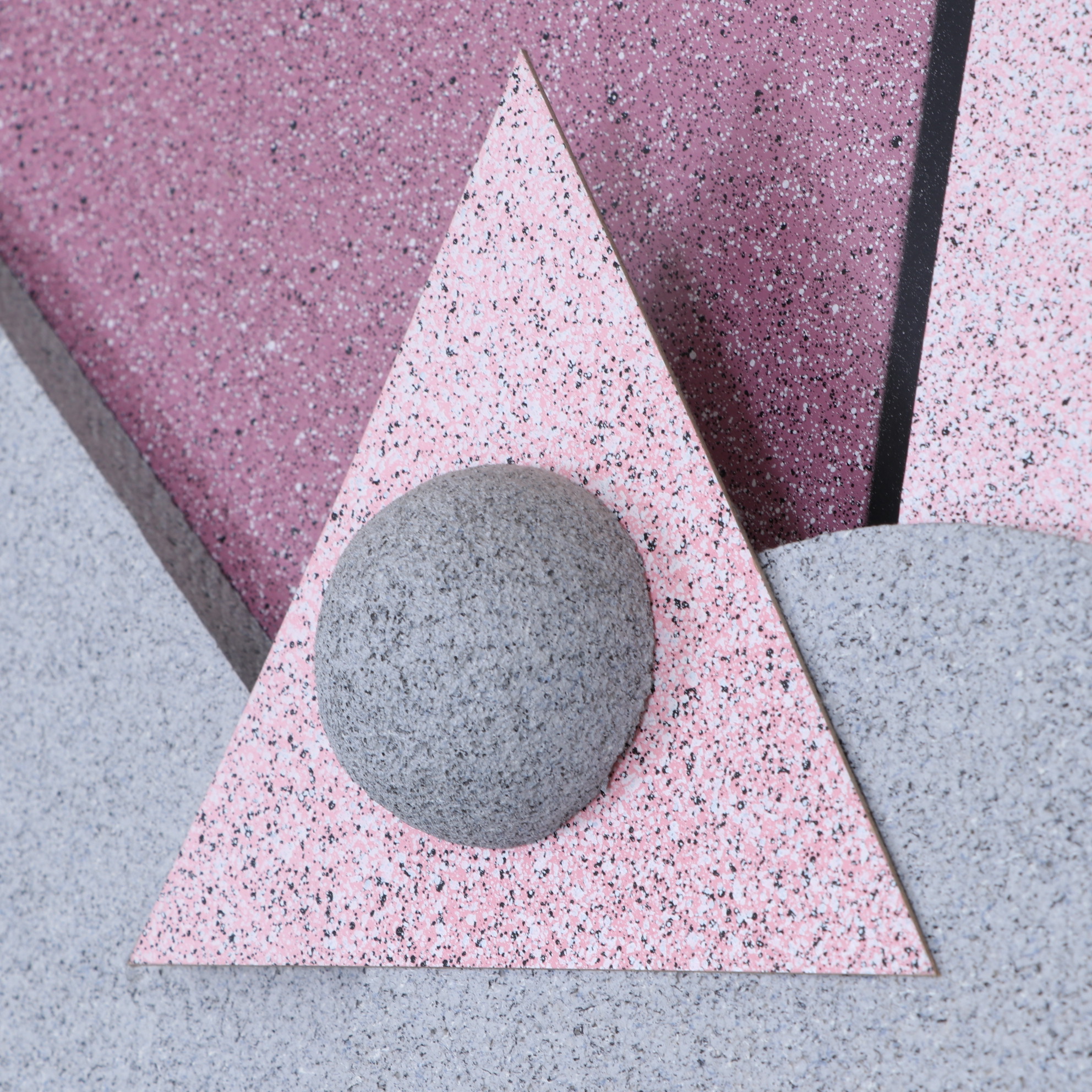 Jon Gilmore Modern Art Deco Style Mixed Media Composition