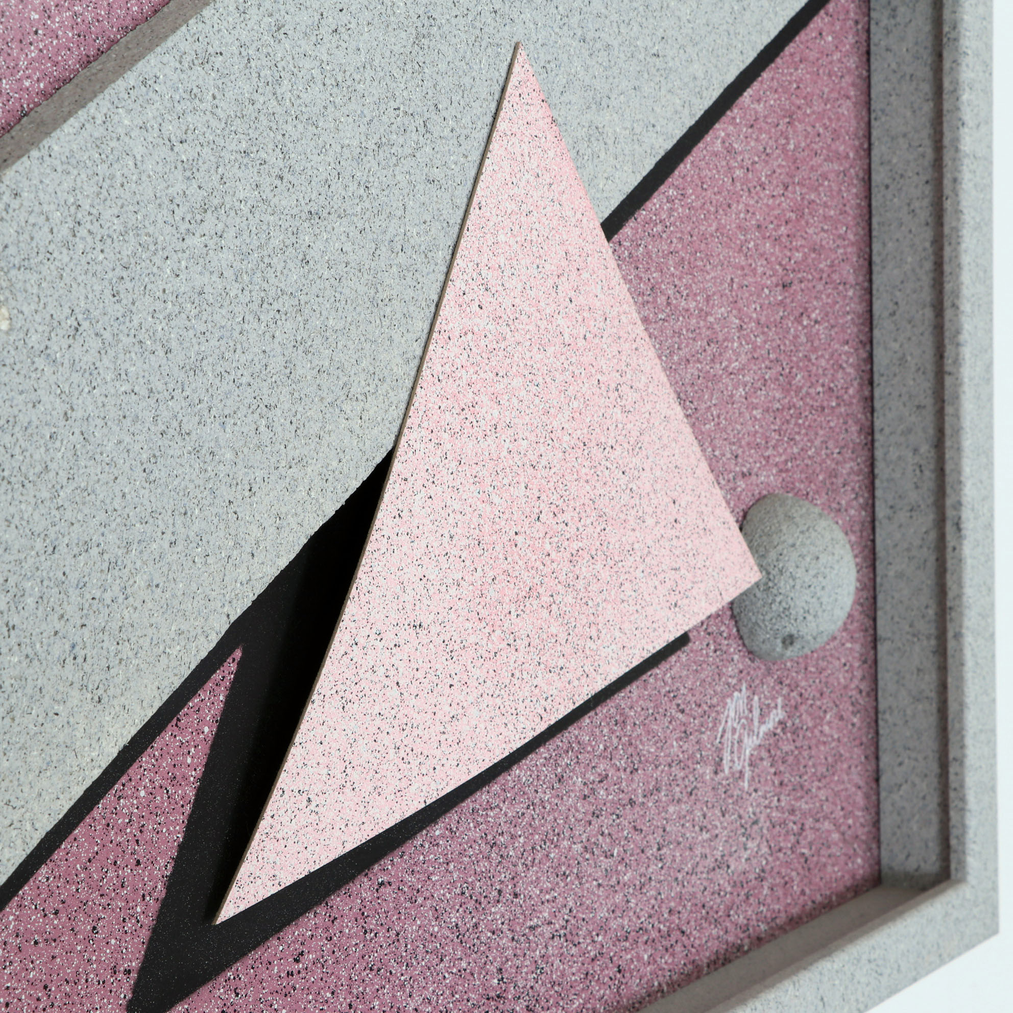 Jon Gilmore Modern Art Deco Style Mixed Media Composition