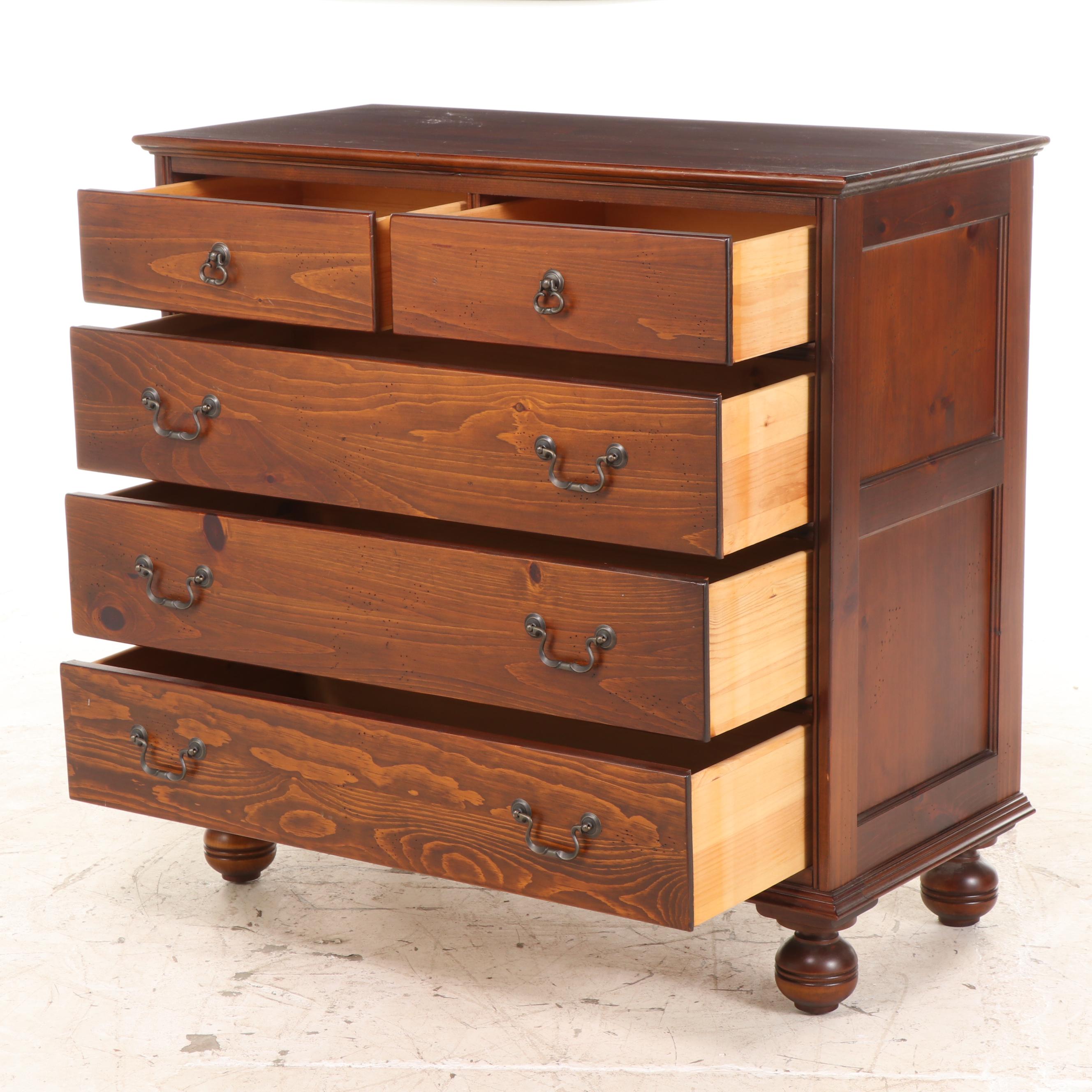 Southern Furniture Reproductions Stained Pine Chest of Drawers