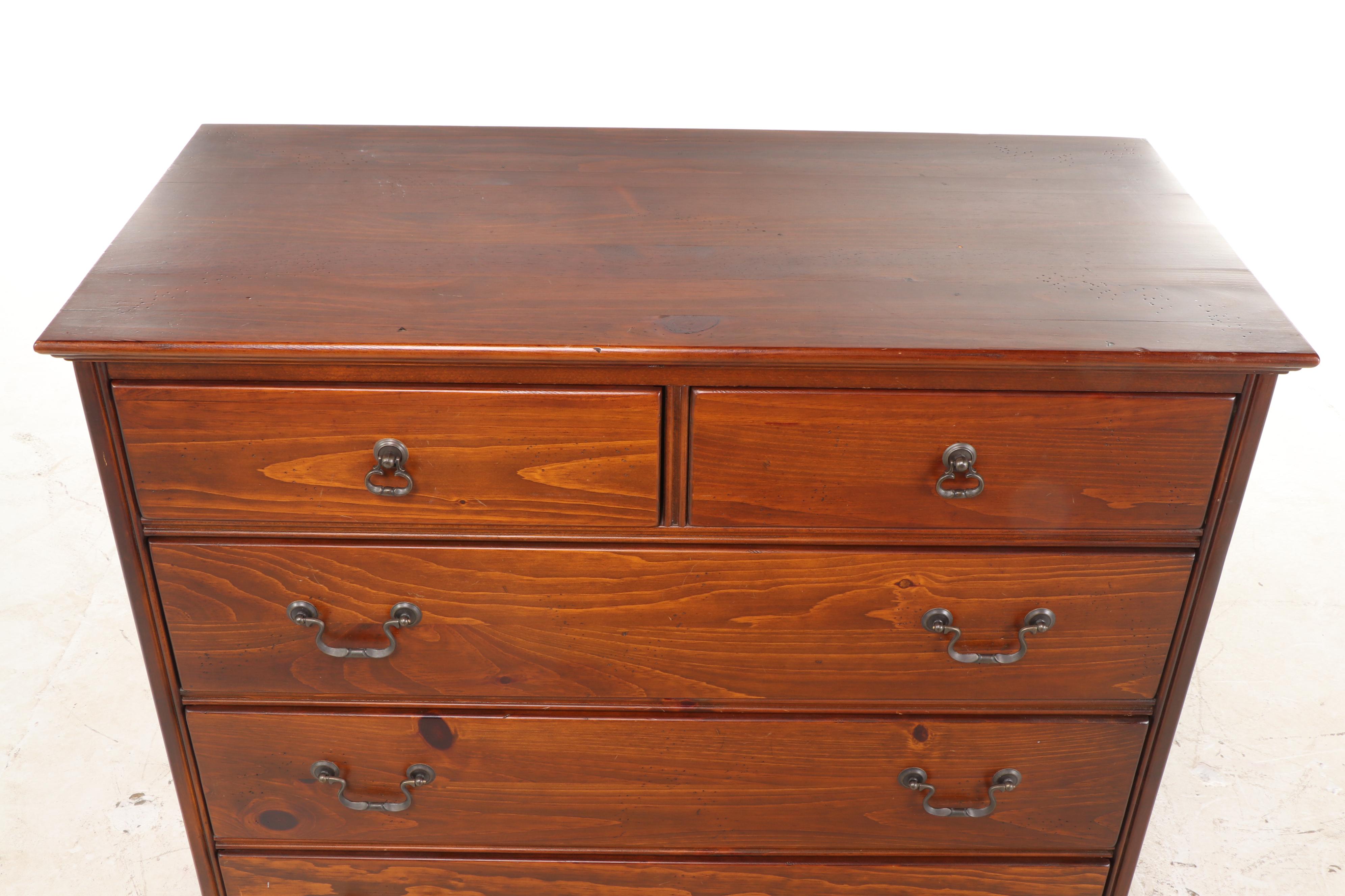 Southern Furniture Reproductions Stained Pine Chest of Drawers