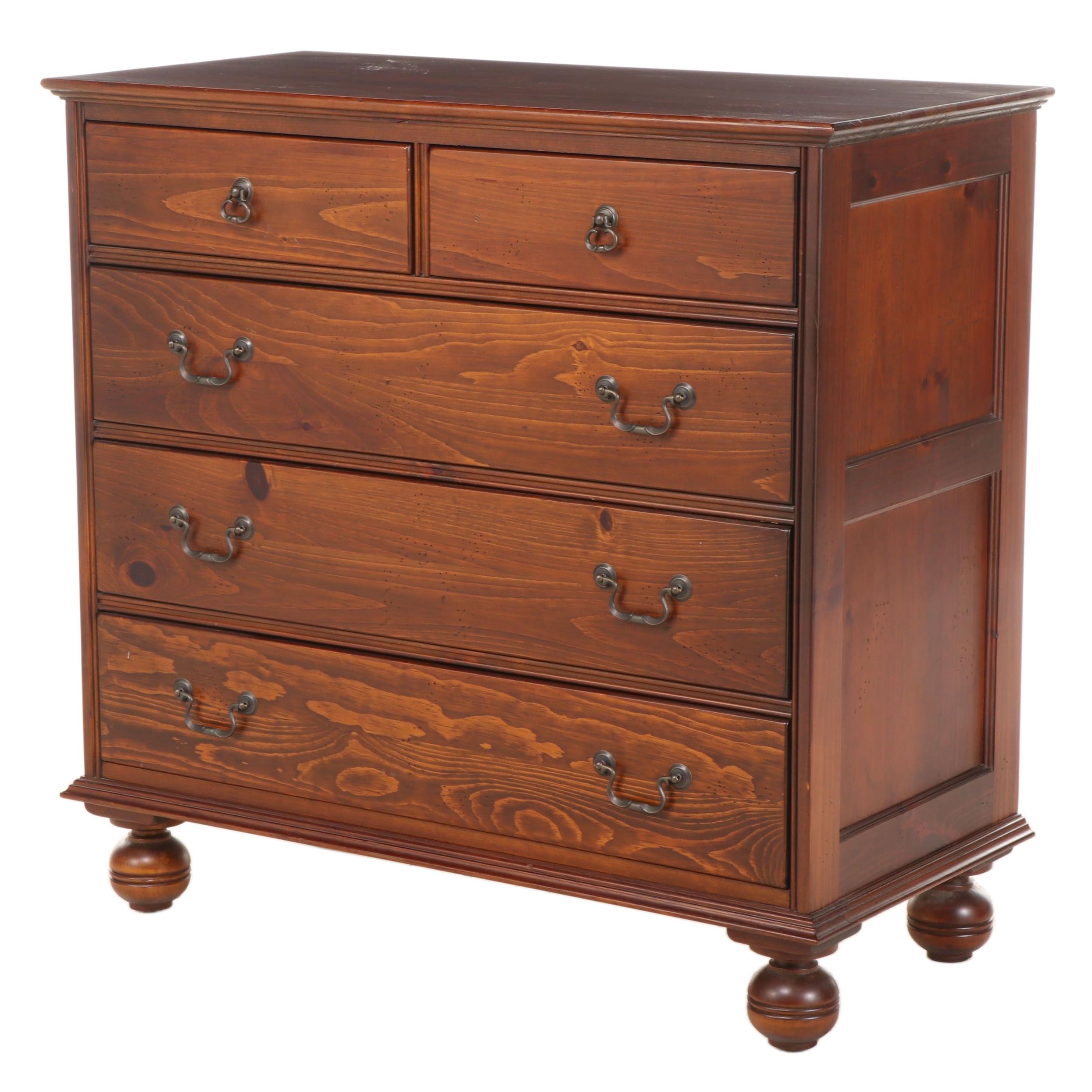 Southern Furniture Reproductions Stained Pine Chest of Drawers