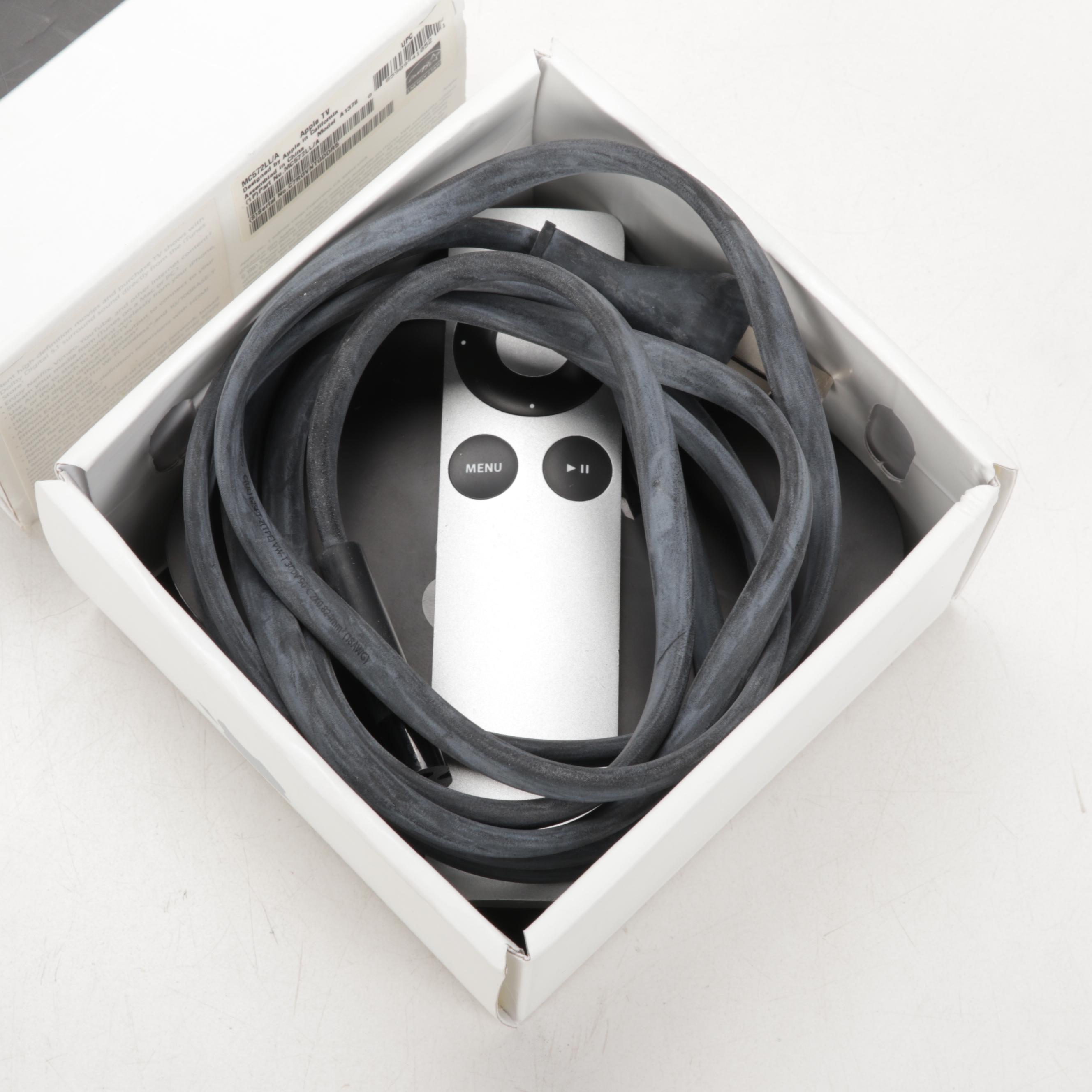 Apple TV Second Generation Media Player and iHome iAVS1 Bedside Speaker