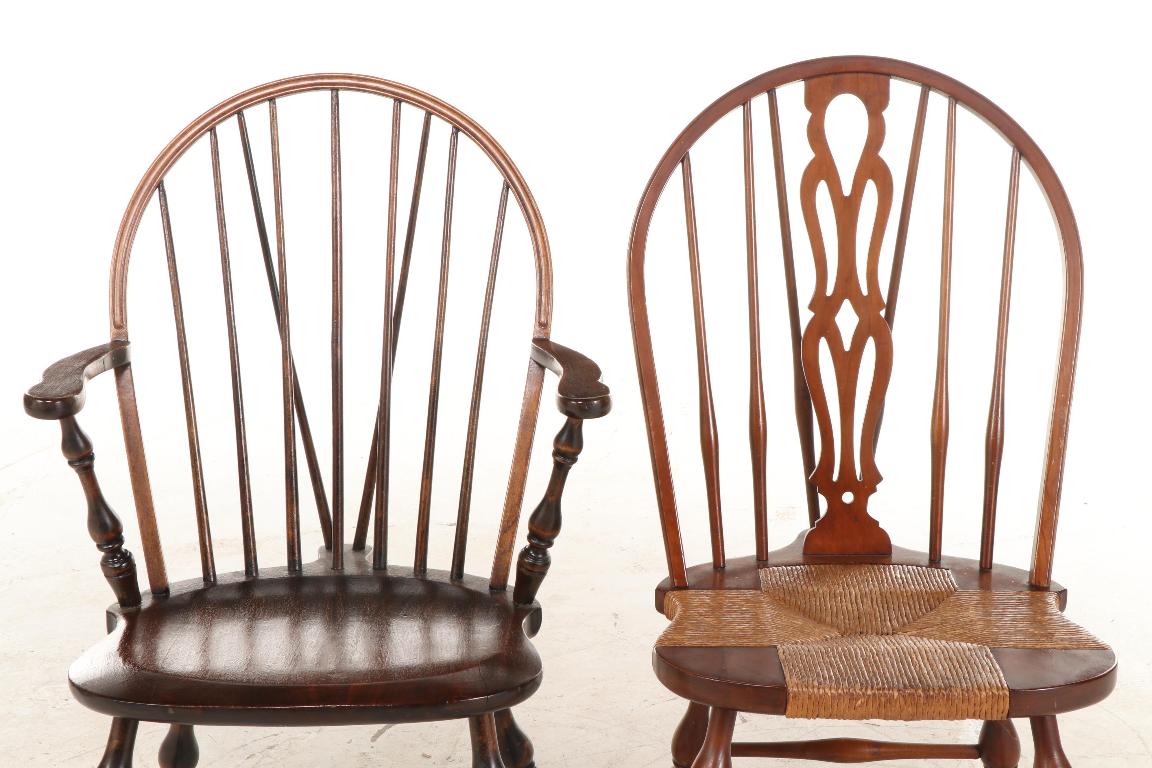 Webster Furniture Windsor Style Armchair with Side Chair