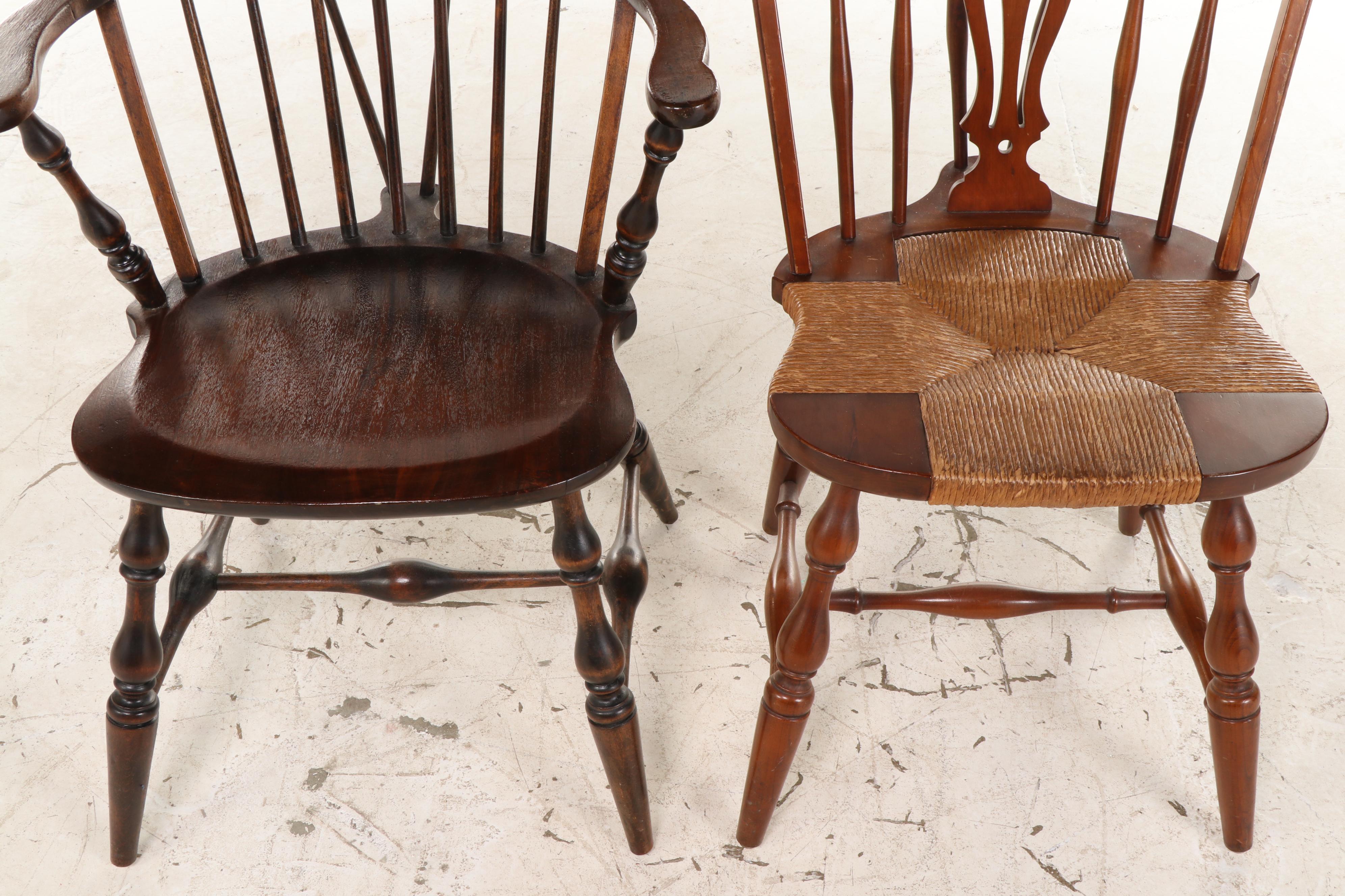 Webster Furniture Windsor Style Armchair with Side Chair