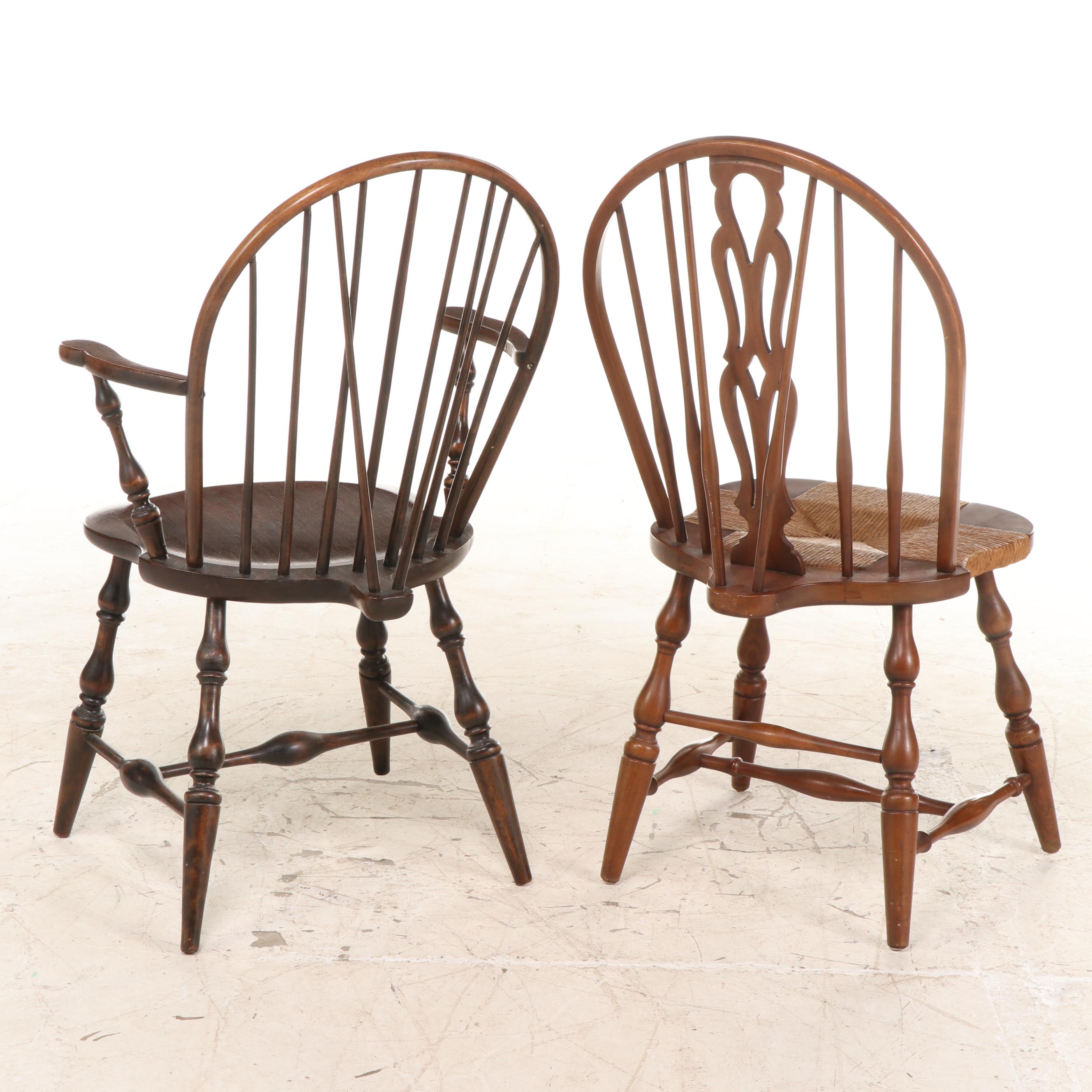 Webster Furniture Windsor Style Armchair with Side Chair