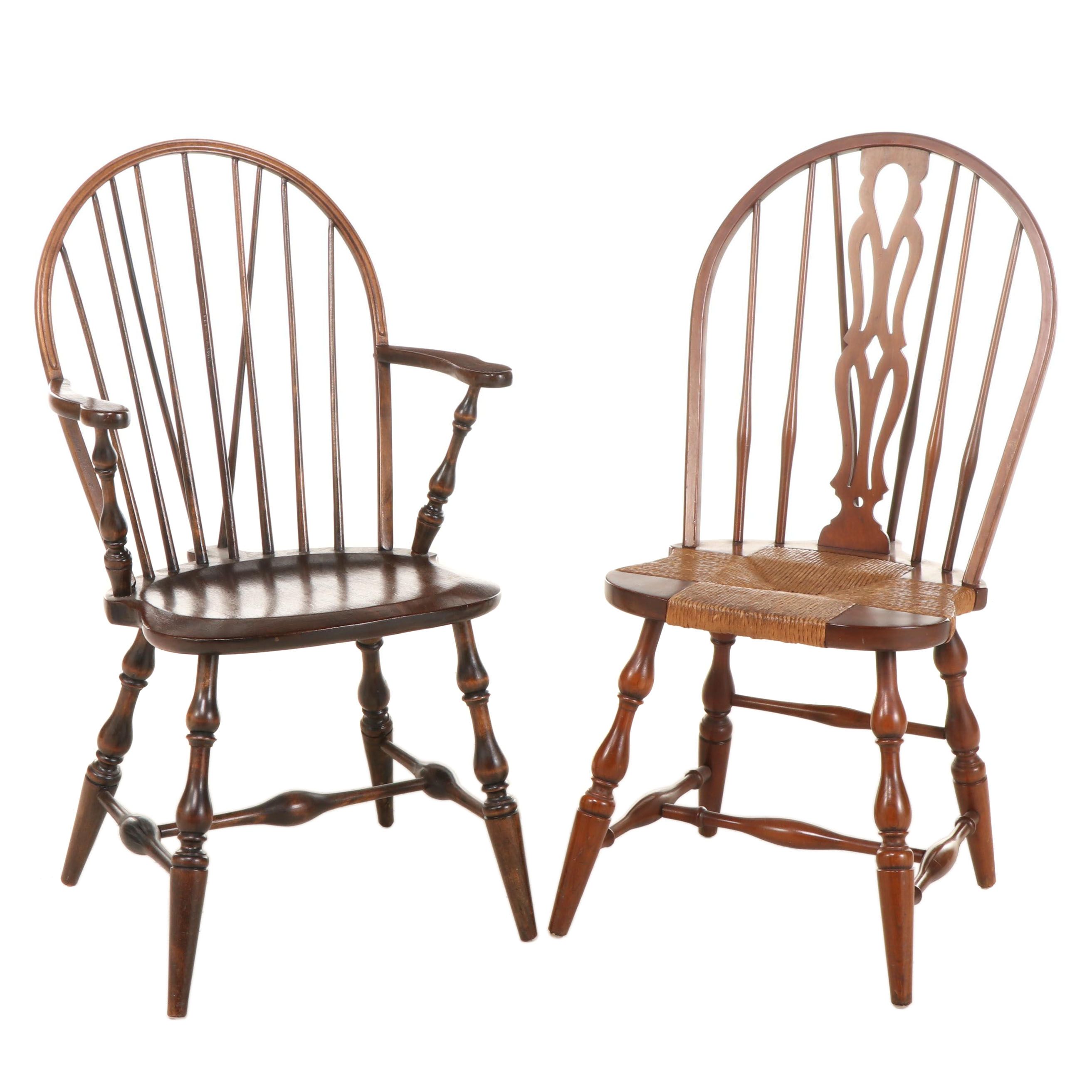 Webster Furniture Windsor Style Armchair with Side Chair