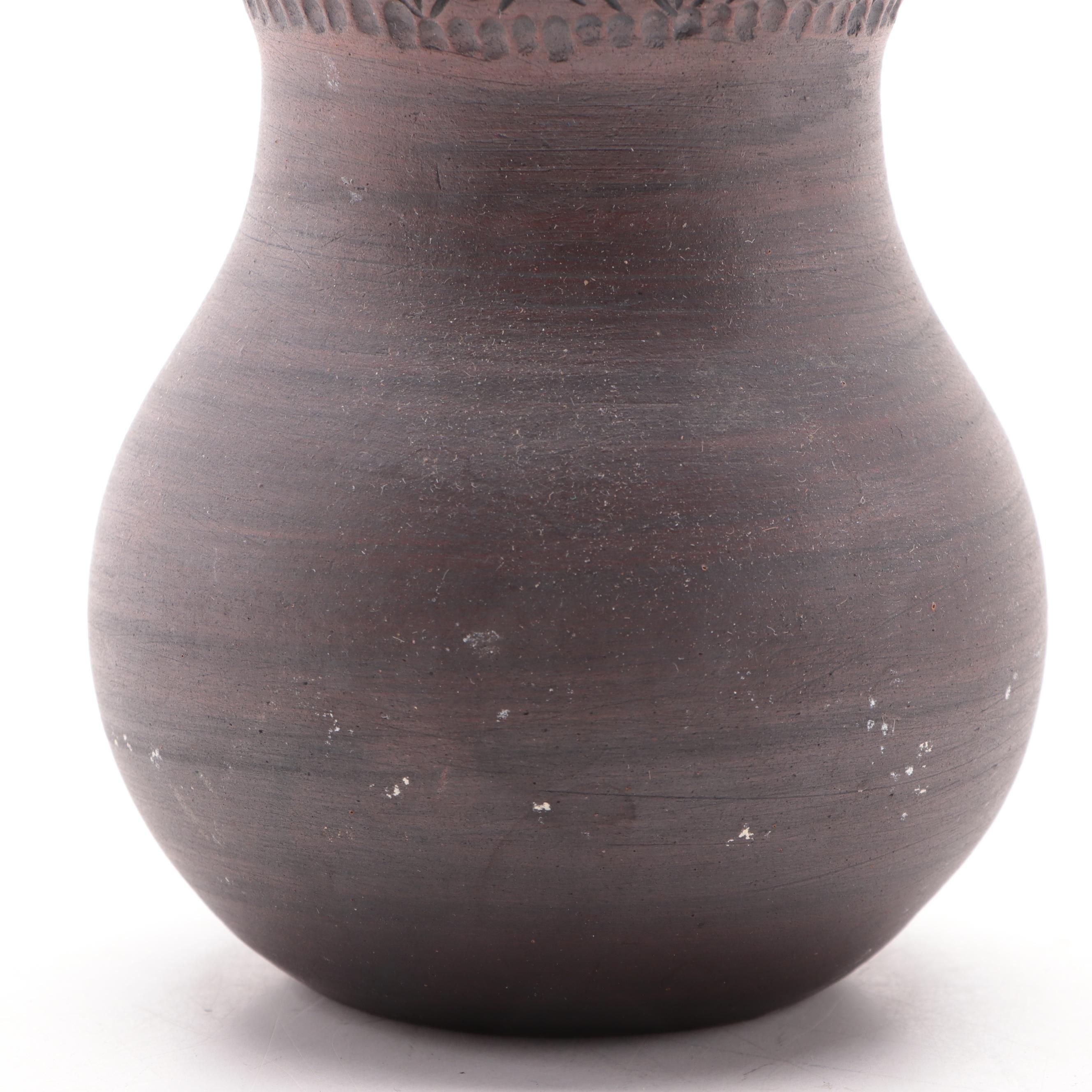 Darlene Smith and Other Six Nations Mohawk Pottery Carved Vases