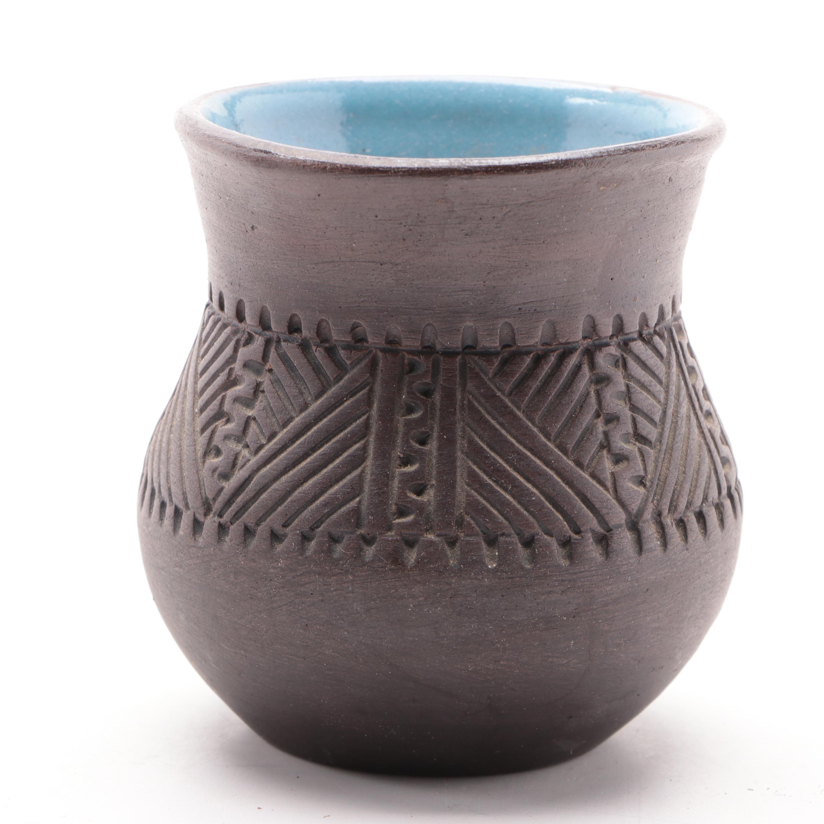 Darlene Smith and Other Six Nations Mohawk Pottery Carved Vases