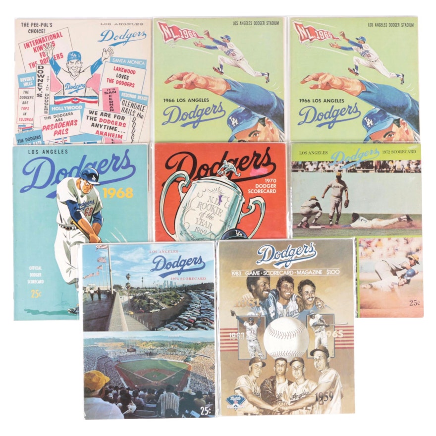 1960s-1980s Los Angeles Dodgers Game Programs and Scorecards