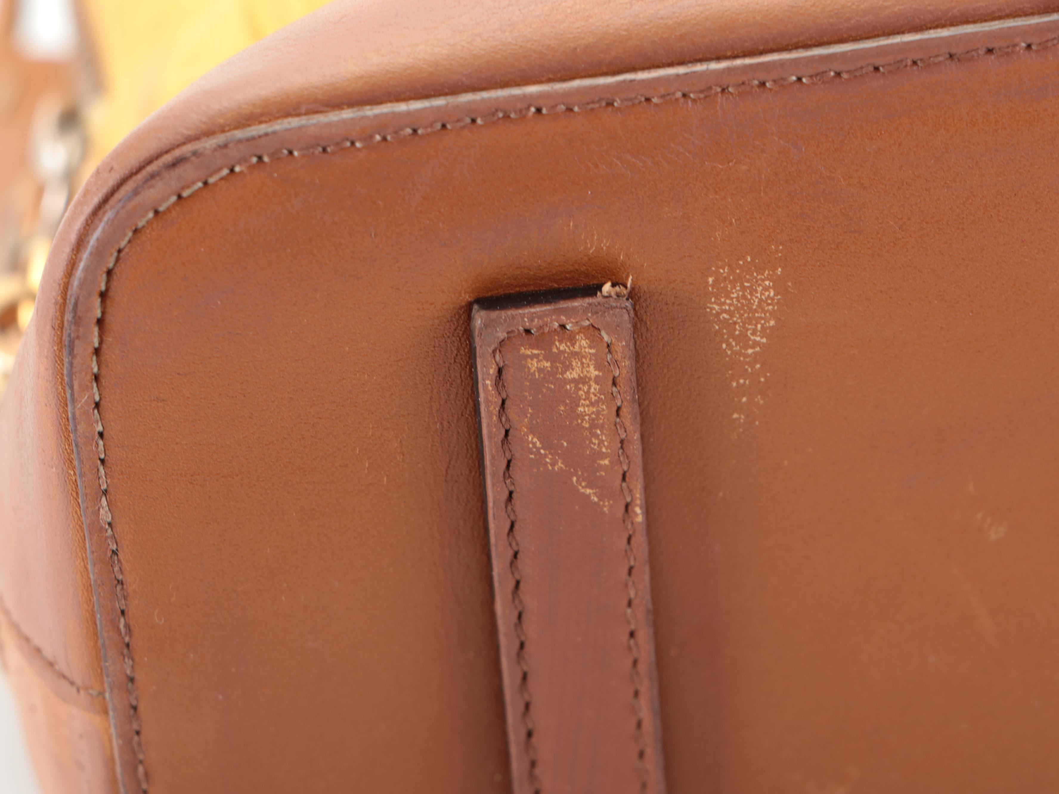 Prada Shoulder Bag in Golden Yellow Nylon Tessuto and Dark Tan Leather