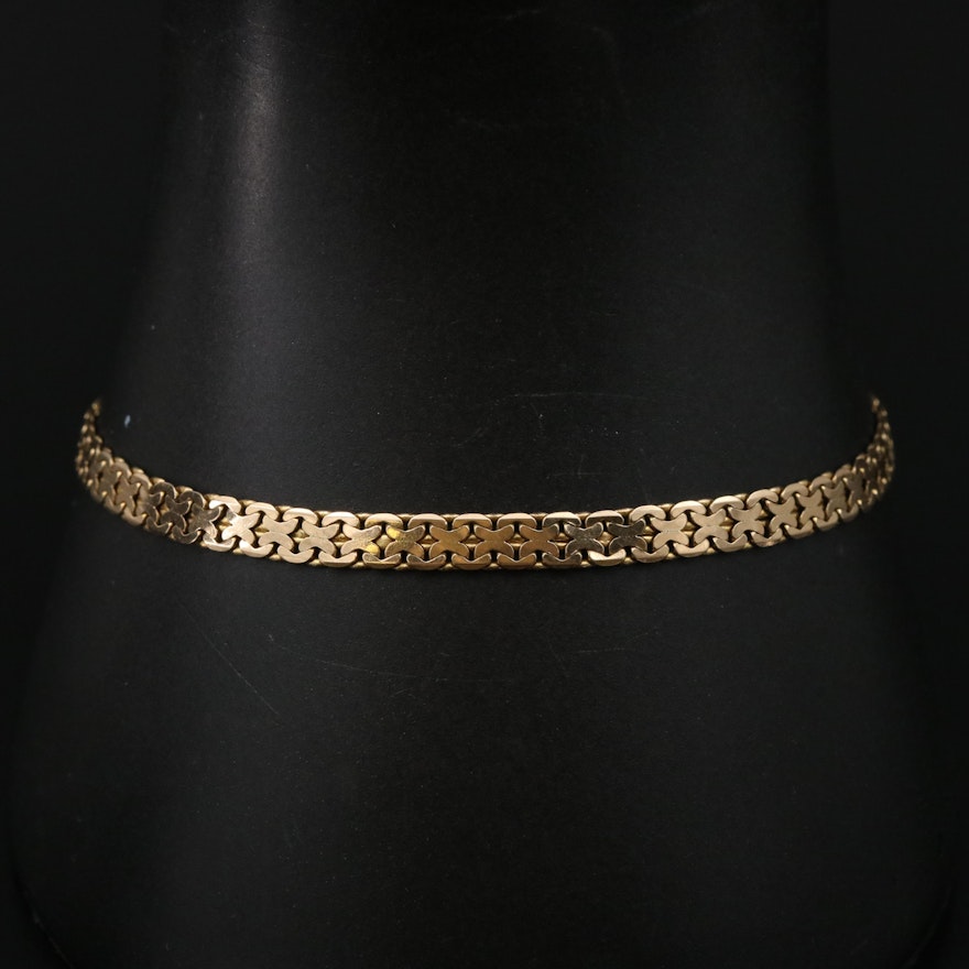 Italian 14K Bismark Chain Bracelet