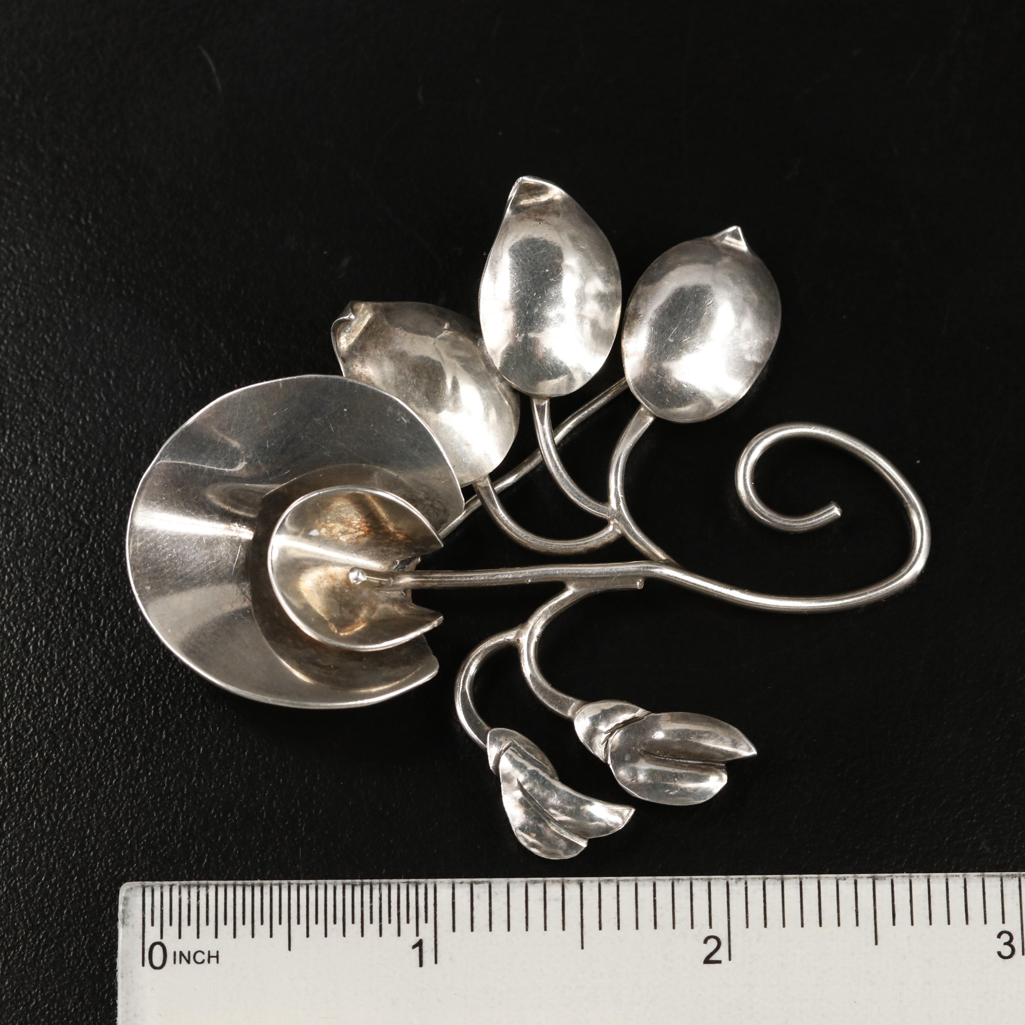 Lewittes, Delfino and Danecraft "di Vera" Sterling Brooches