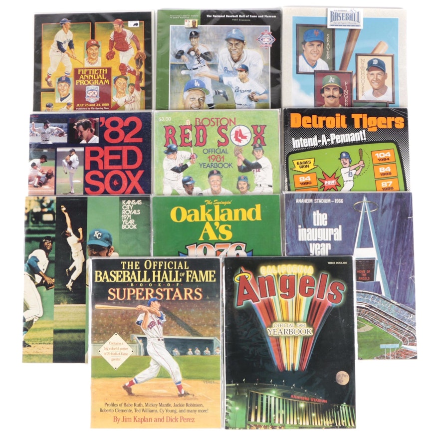 1960s-1990s MLB Hall of Fame Yearbooks, Programs and Scorecards