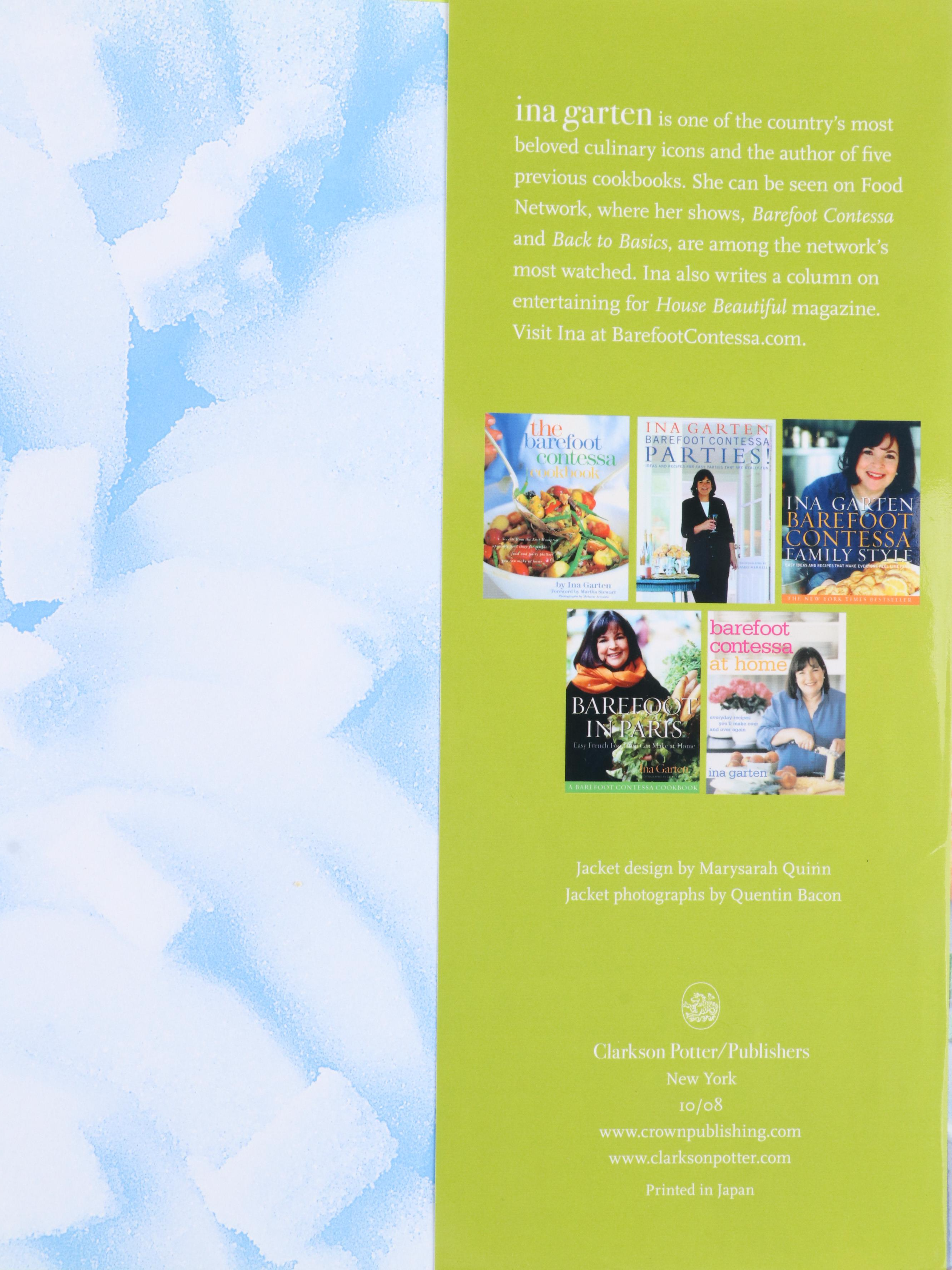 First Edition "Barefoot Contessa: Back to Basics" and More Ina Garten Cookbooks