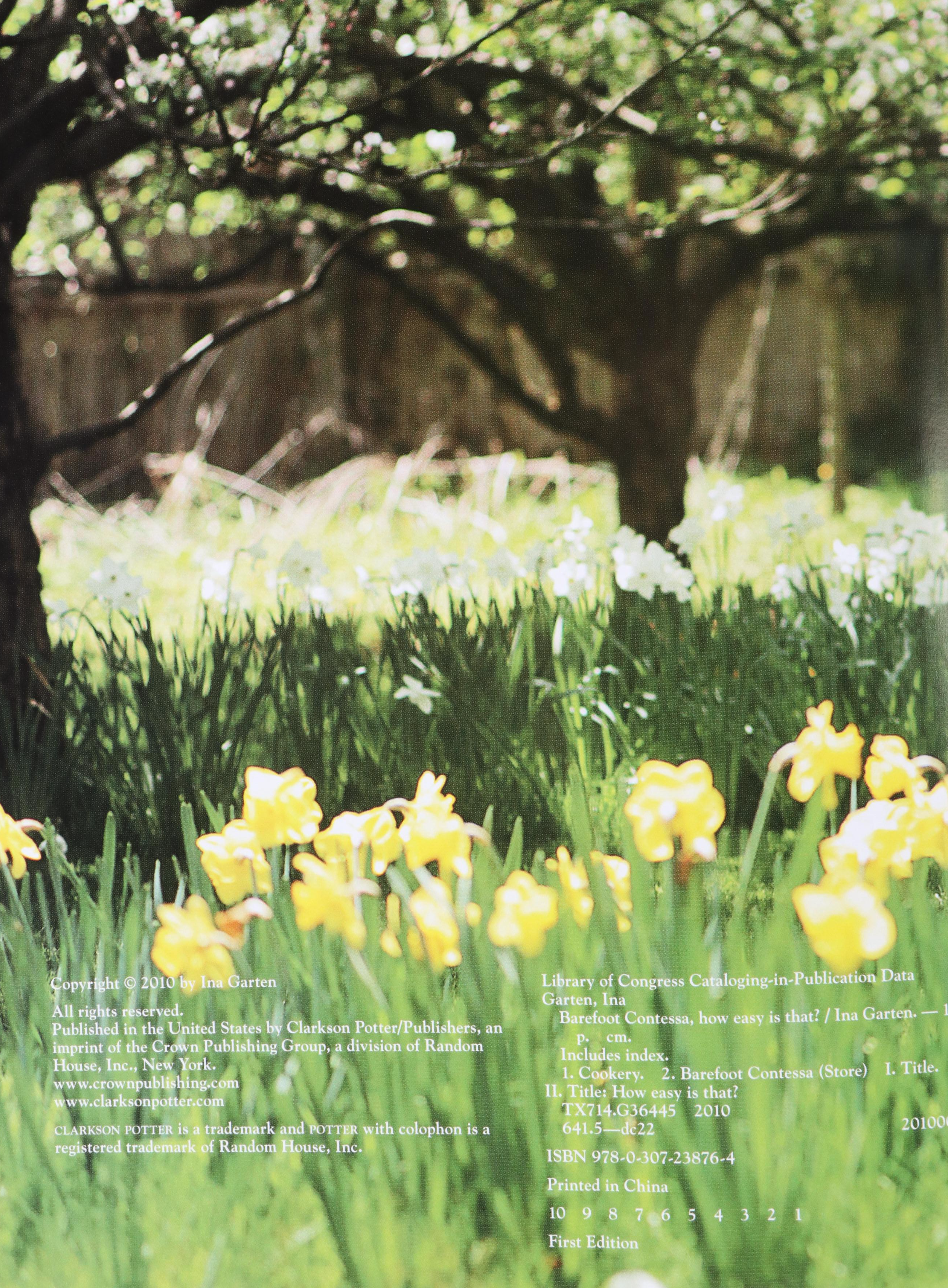 First Edition "Barefoot Contessa: Back to Basics" and More Ina Garten Cookbooks