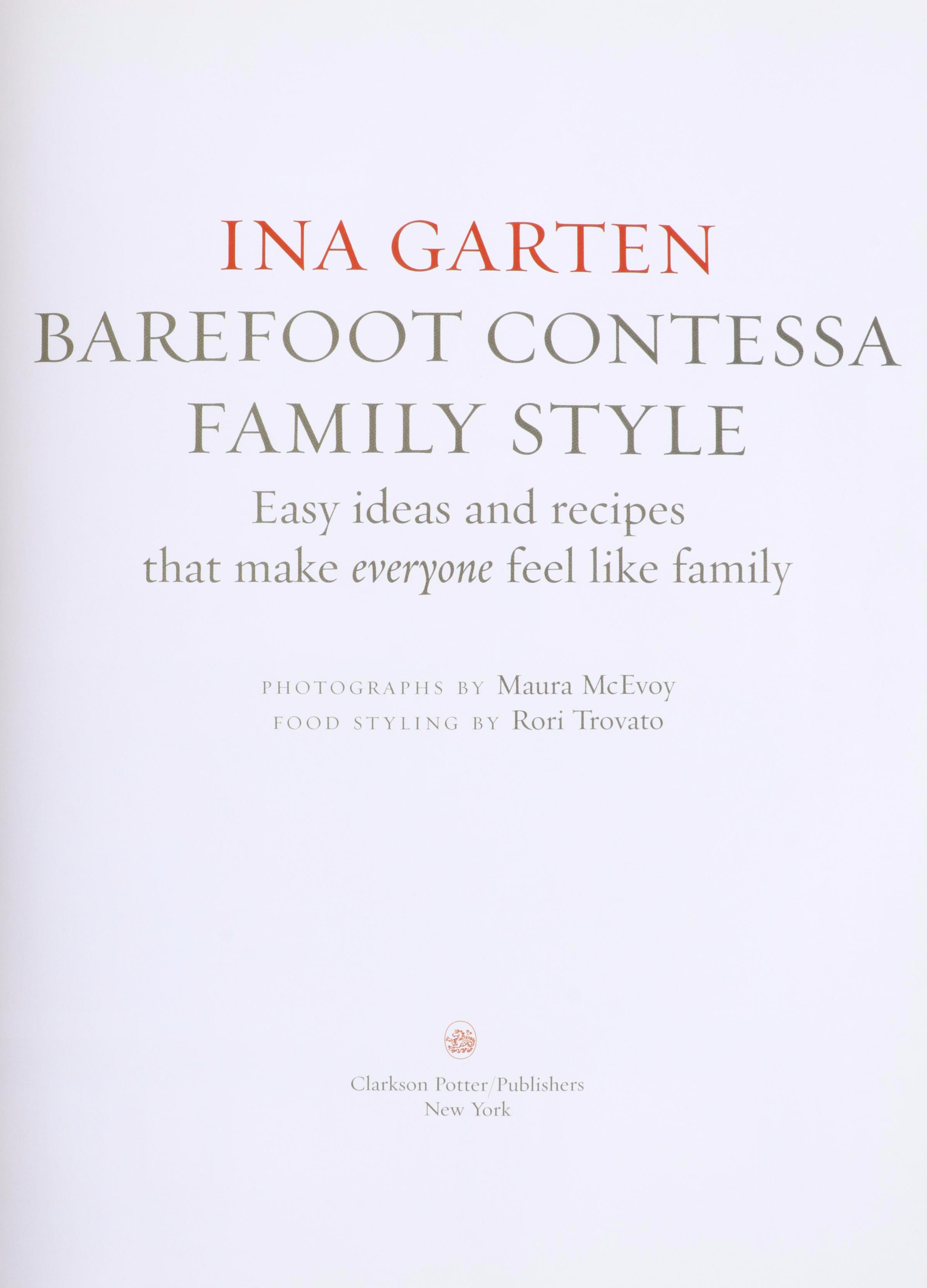 First Edition "Barefoot Contessa: Back to Basics" and More Ina Garten Cookbooks