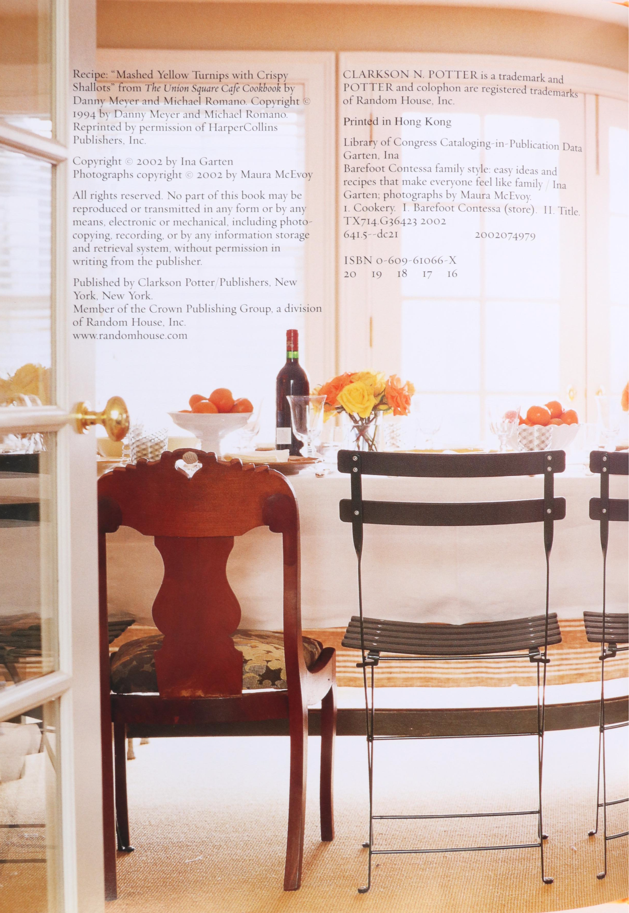 First Edition "Barefoot Contessa: Back to Basics" and More Ina Garten Cookbooks