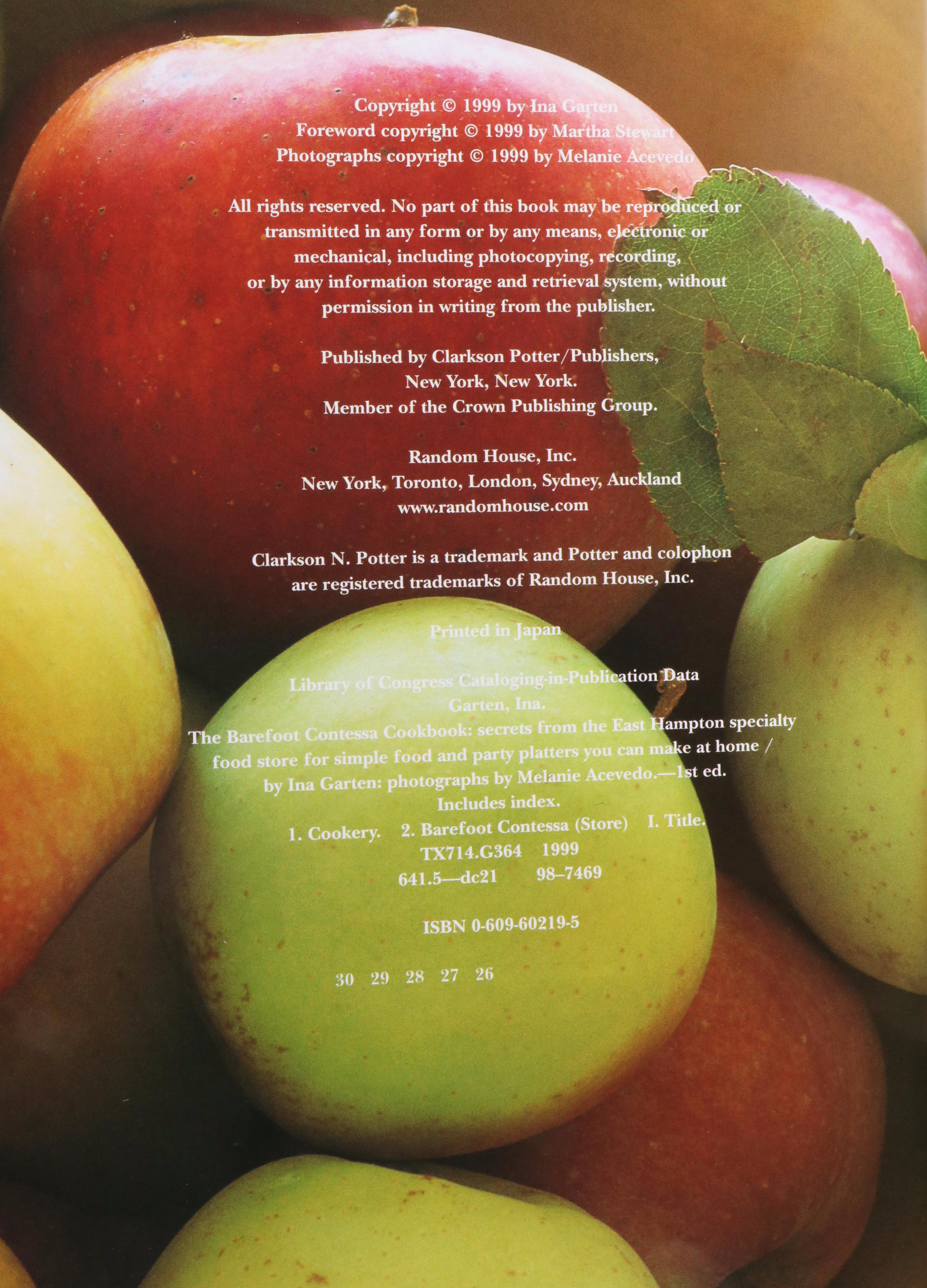 First Edition "Barefoot Contessa: Back to Basics" and More Ina Garten Cookbooks