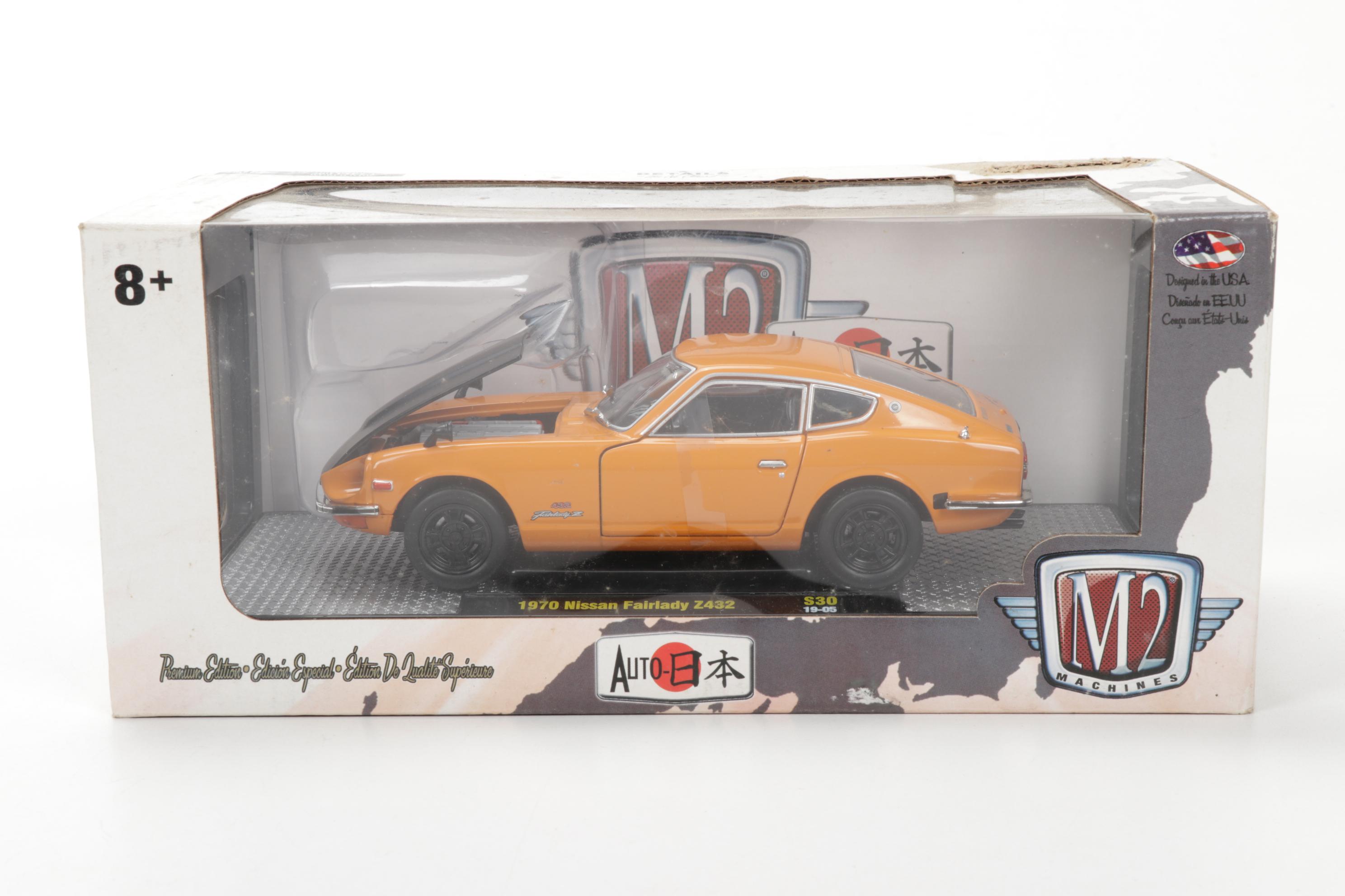 M2 VW Beetle, Datsun 510 and Nissan Fairlady Diecast Metal Cars