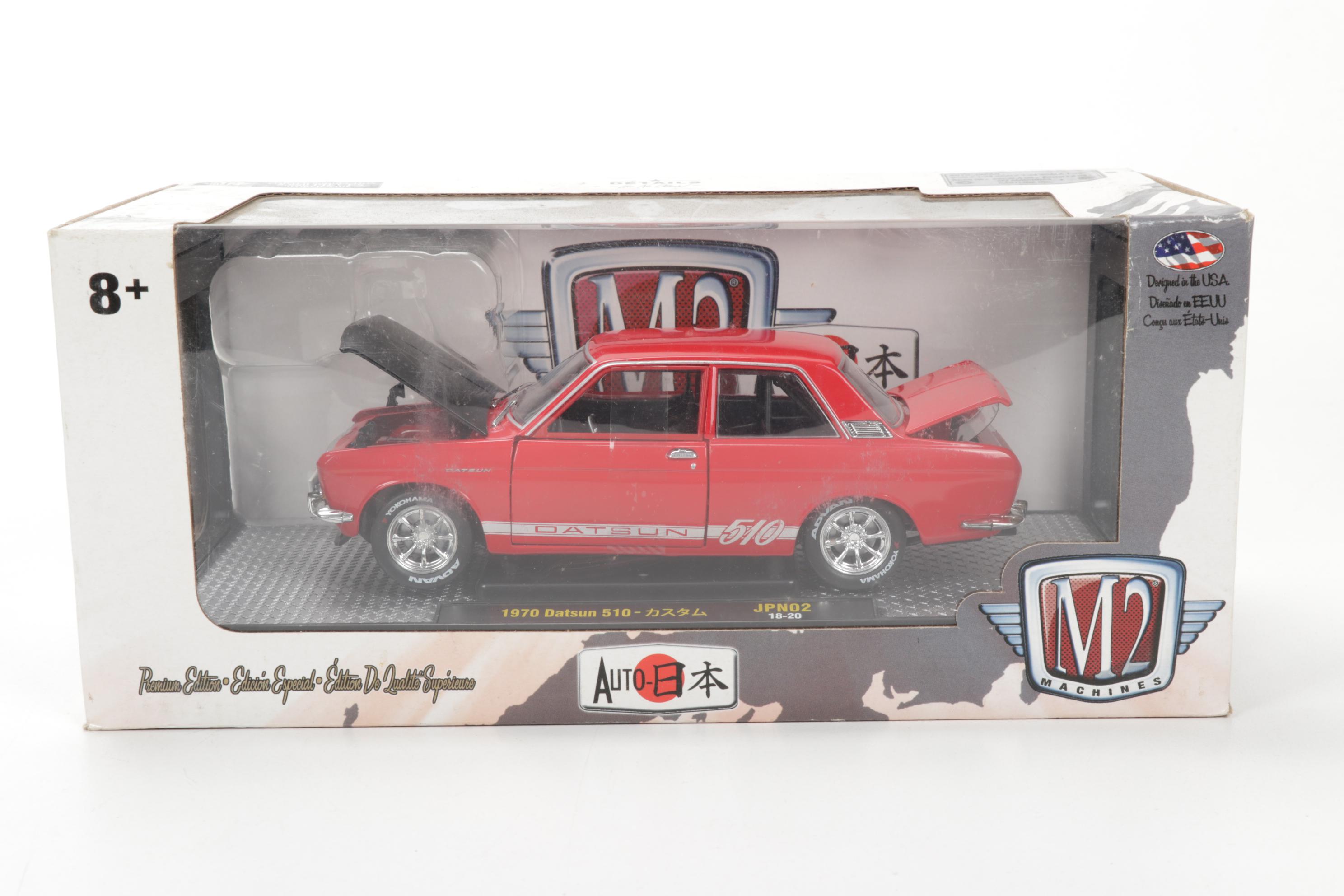 M2 VW Beetle, Datsun 510 and Nissan Fairlady Diecast Metal Cars