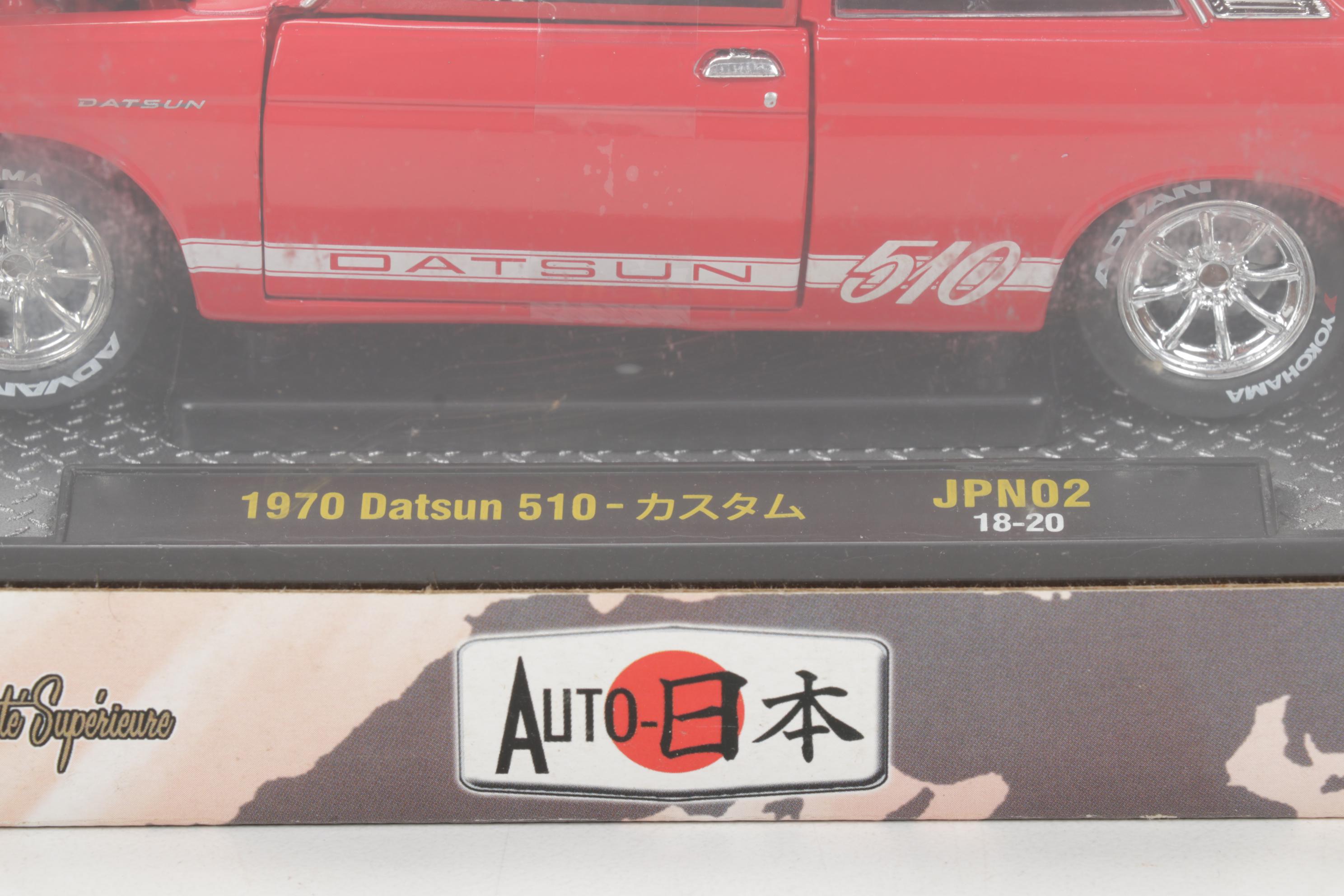 M2 VW Beetle, Datsun 510 and Nissan Fairlady Diecast Metal Cars