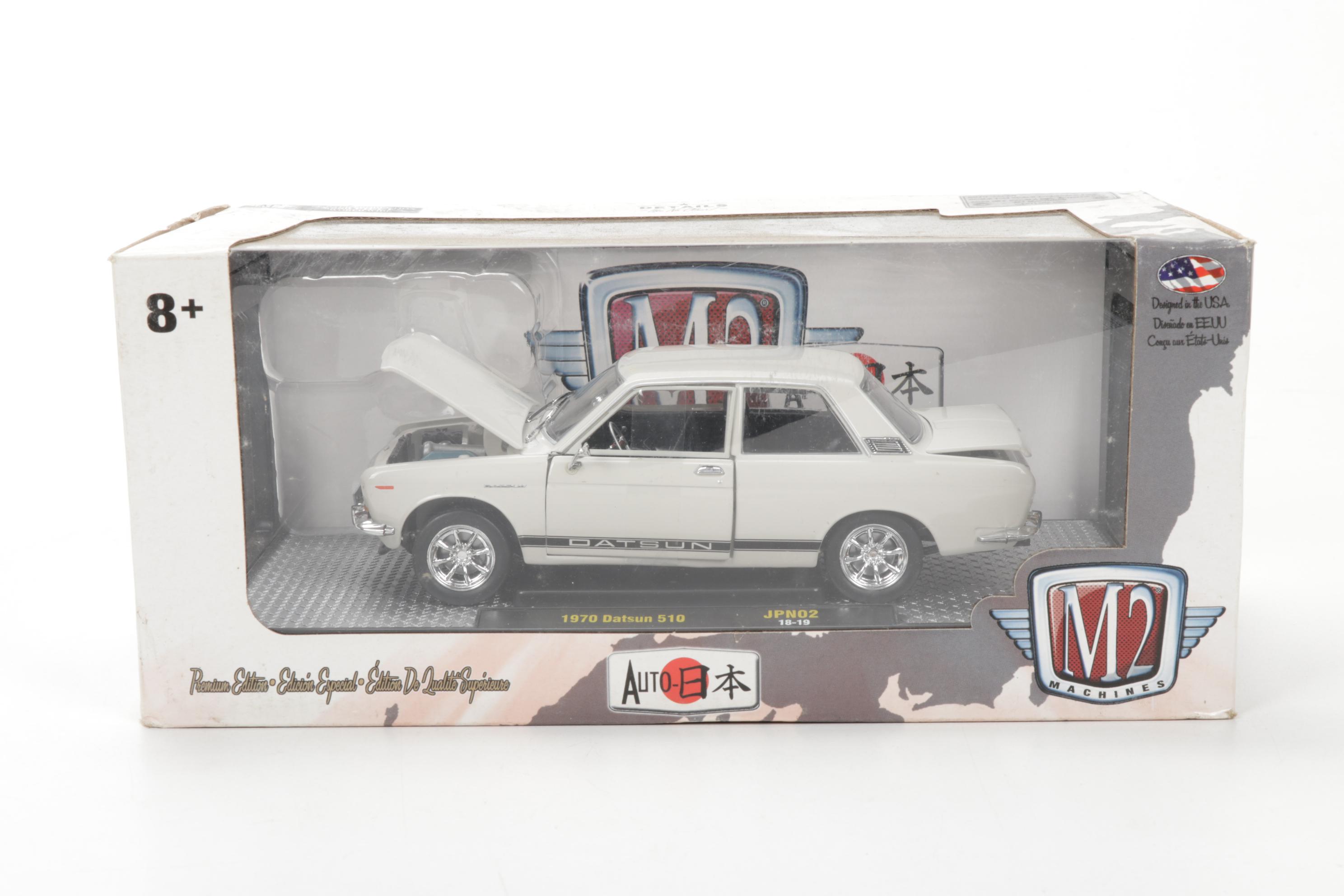 M2 VW Beetle, Datsun 510 and Nissan Fairlady Diecast Metal Cars