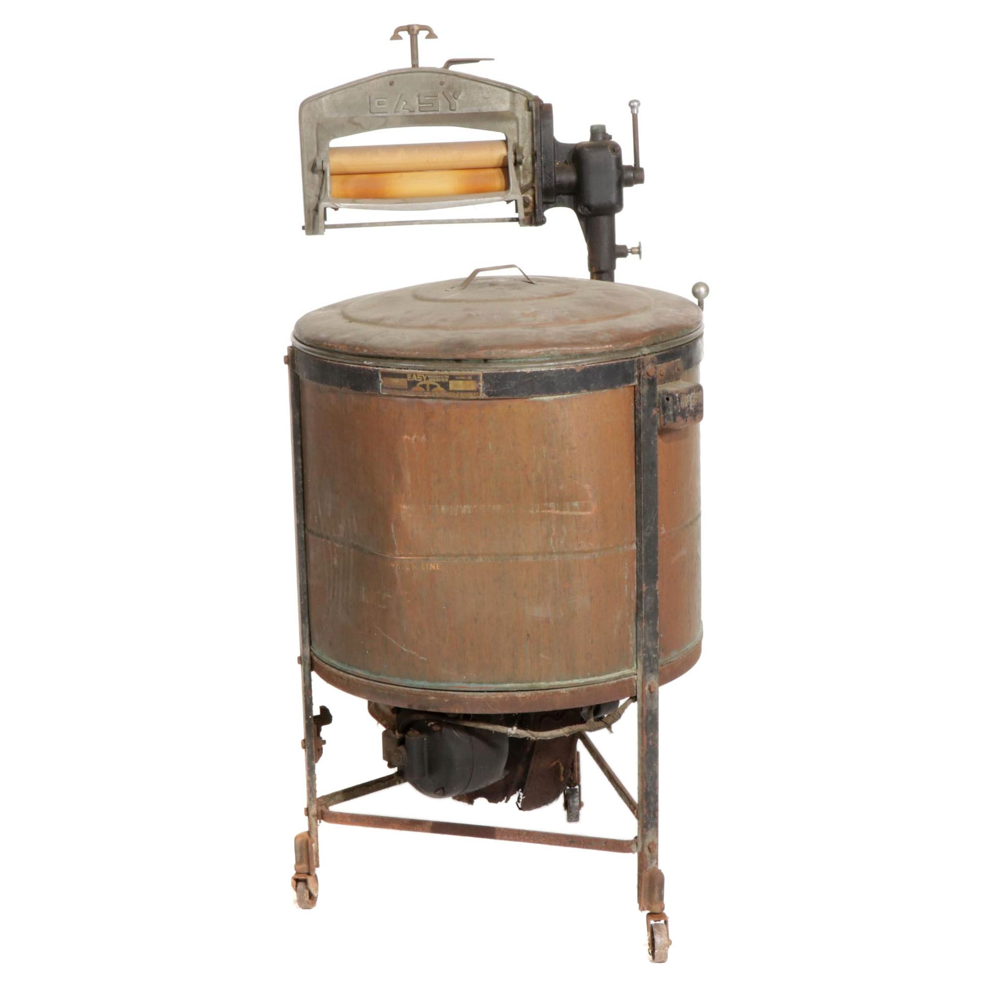Syracuse "Model M" Copper Tub Washing Machine with "Easy" Ringer, Early 20th C
