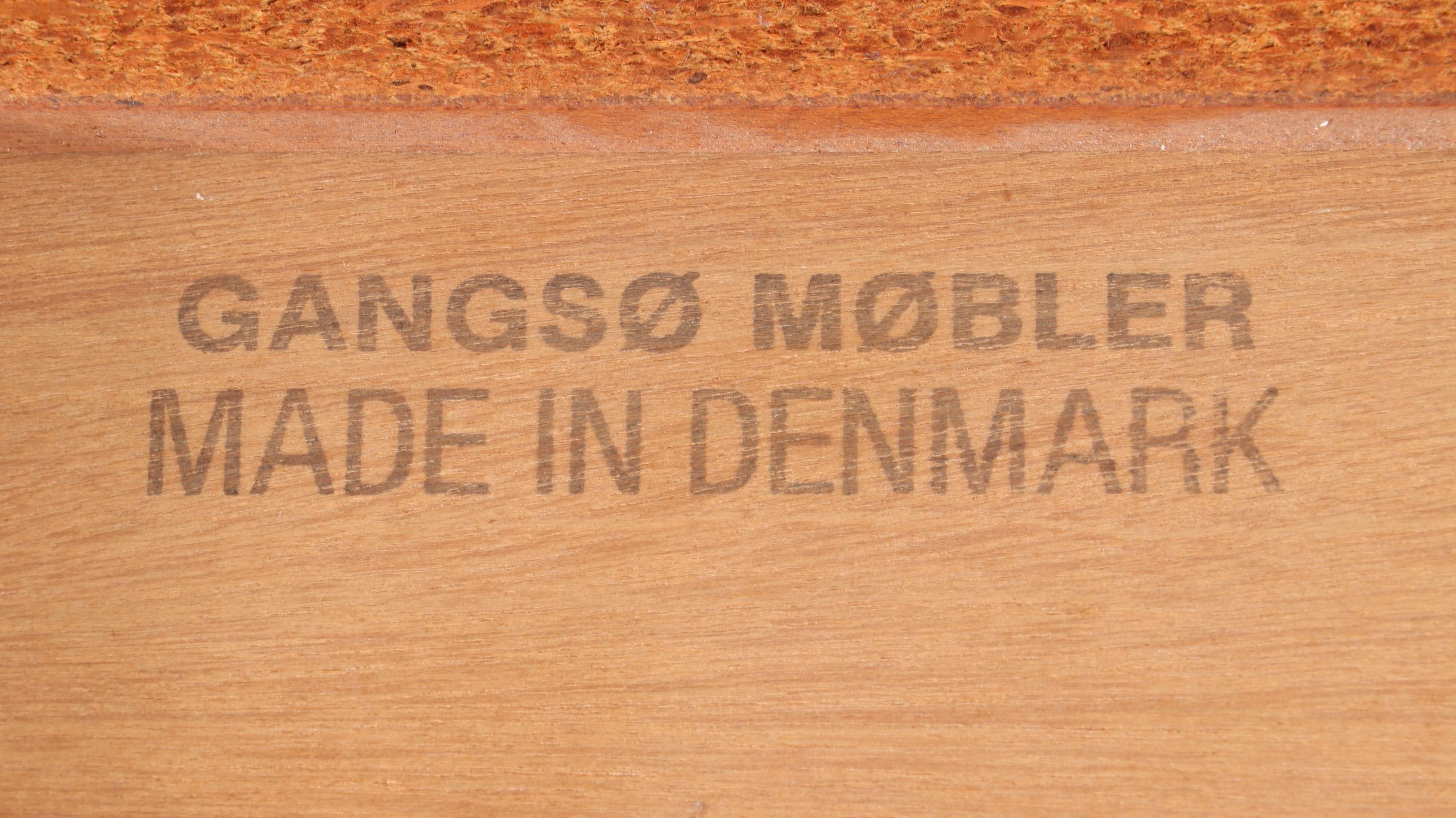 Gangsø Møbler Danish Modern Teak and Slate Top Credenza, circa 1970