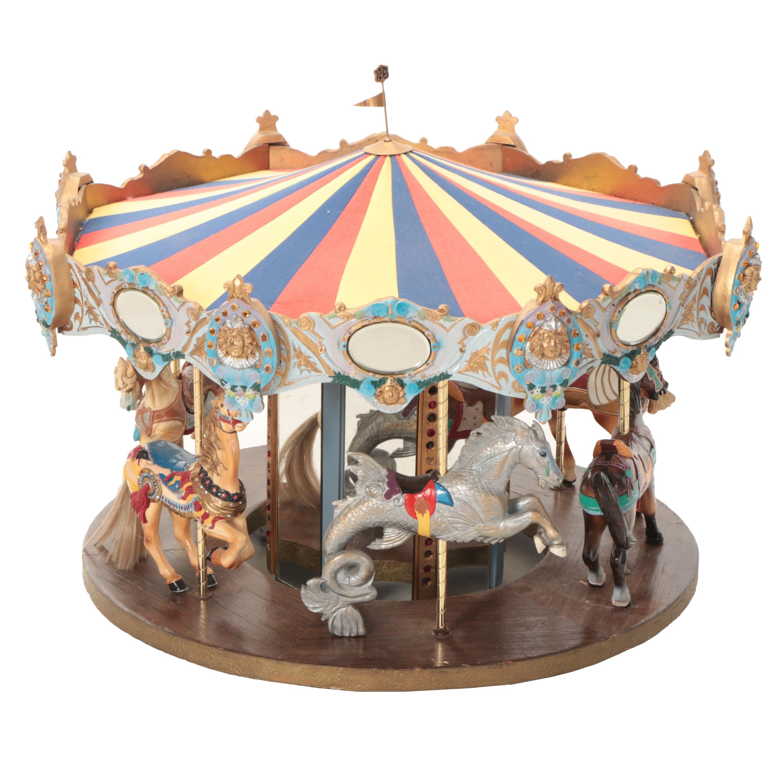 PJ's Carousel with Horse Figurines by Michelle Phelps