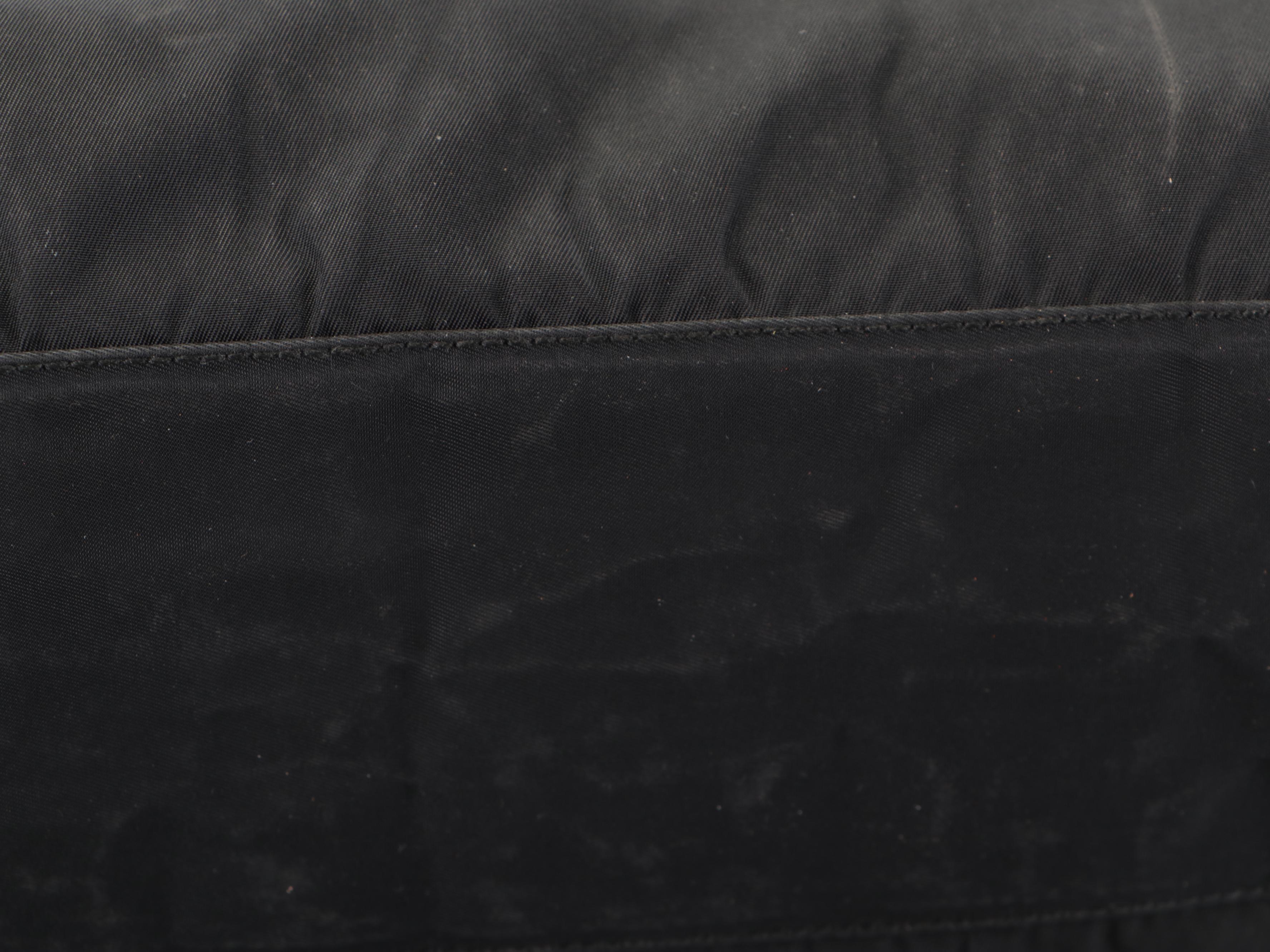 Prada Zip-Around Laptop Bag in Black Tessuto Nylon and Leather