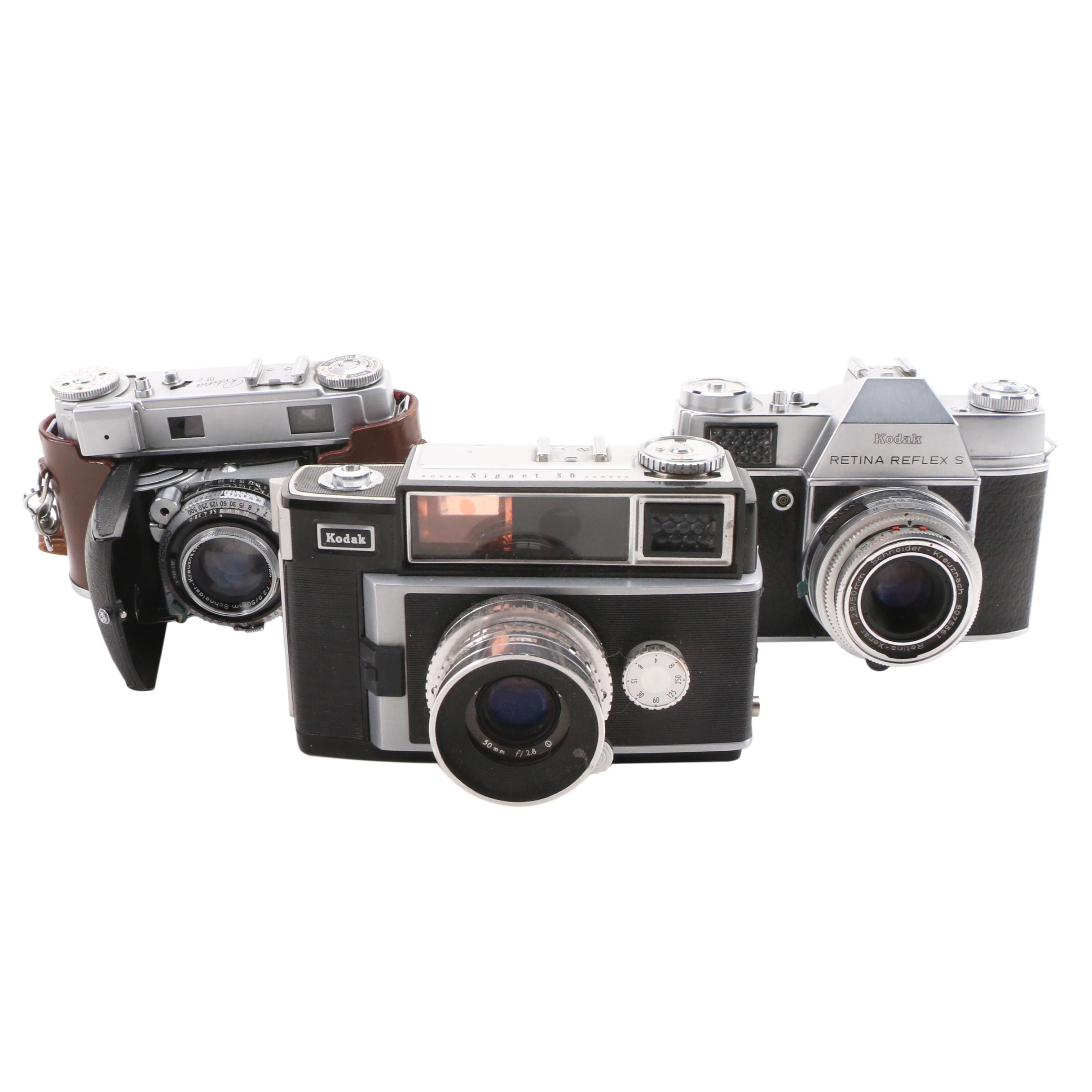 Kodak Retina Reflex S, Signet 80, Retina III c Cameras