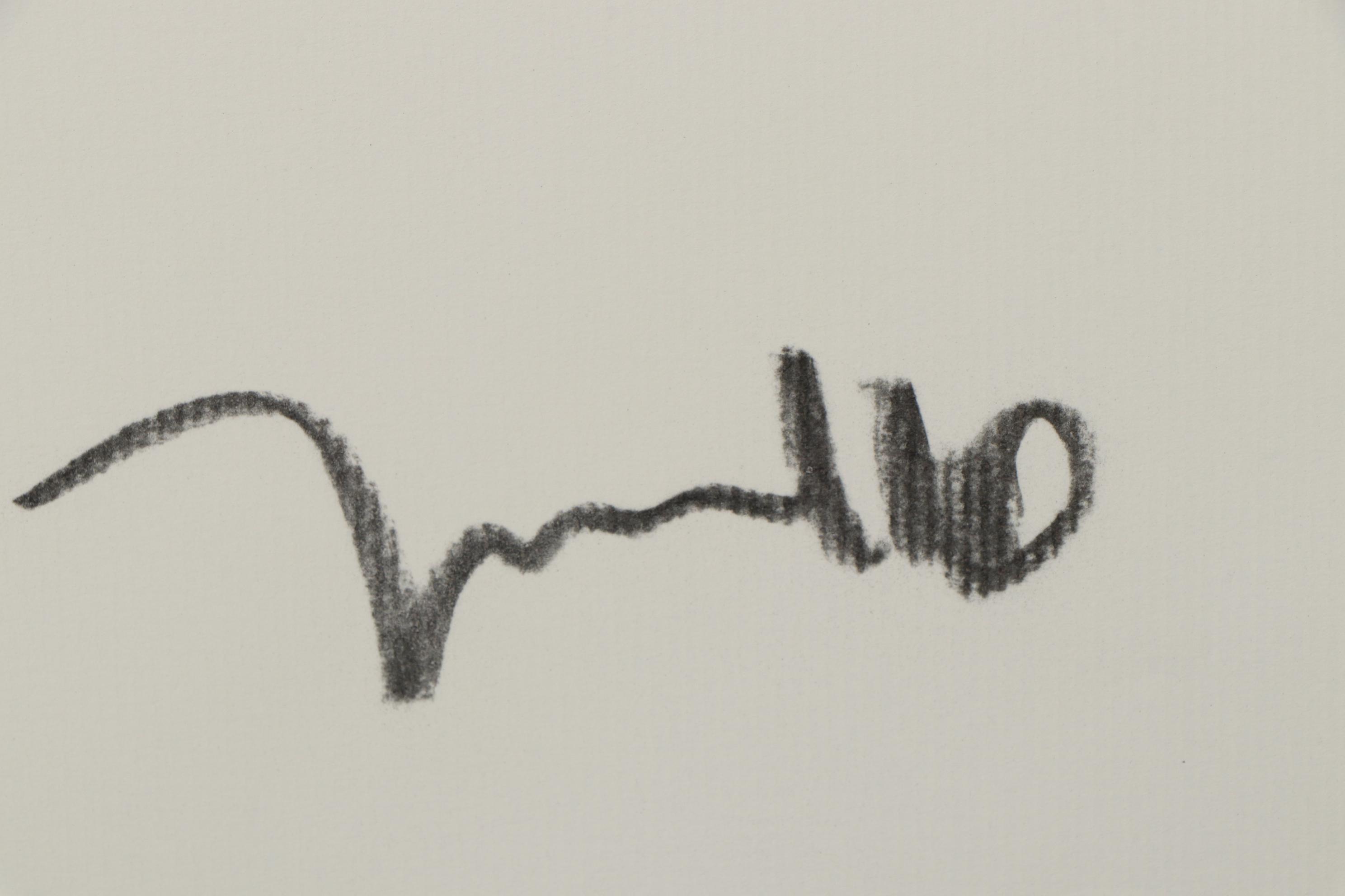 Jose Trujillo Charcoal Drawing "Hummingbird"