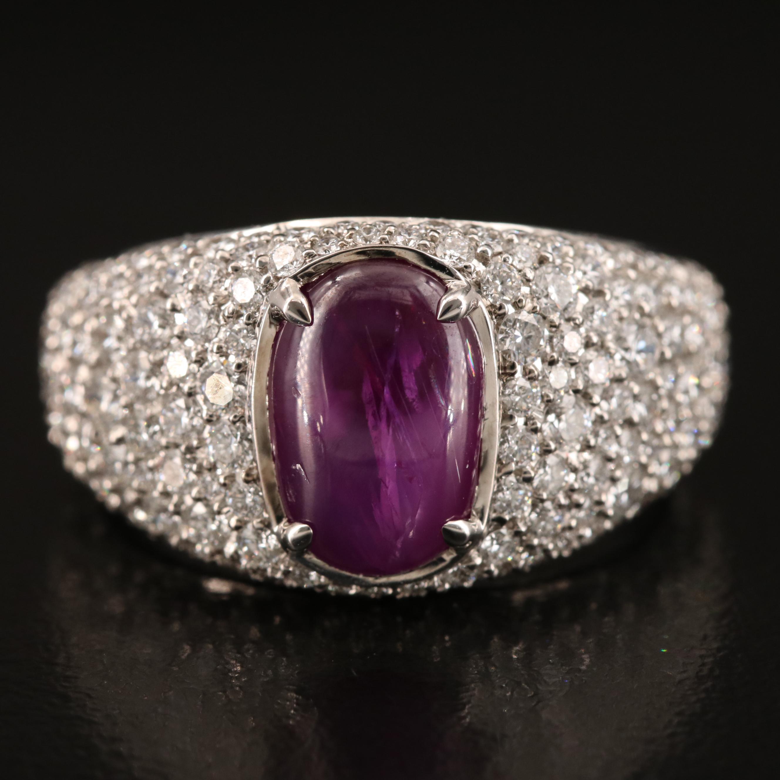 Kat Florence 18K 4.04 CT Star Ruby and 2.08 CTW Diamond Ring