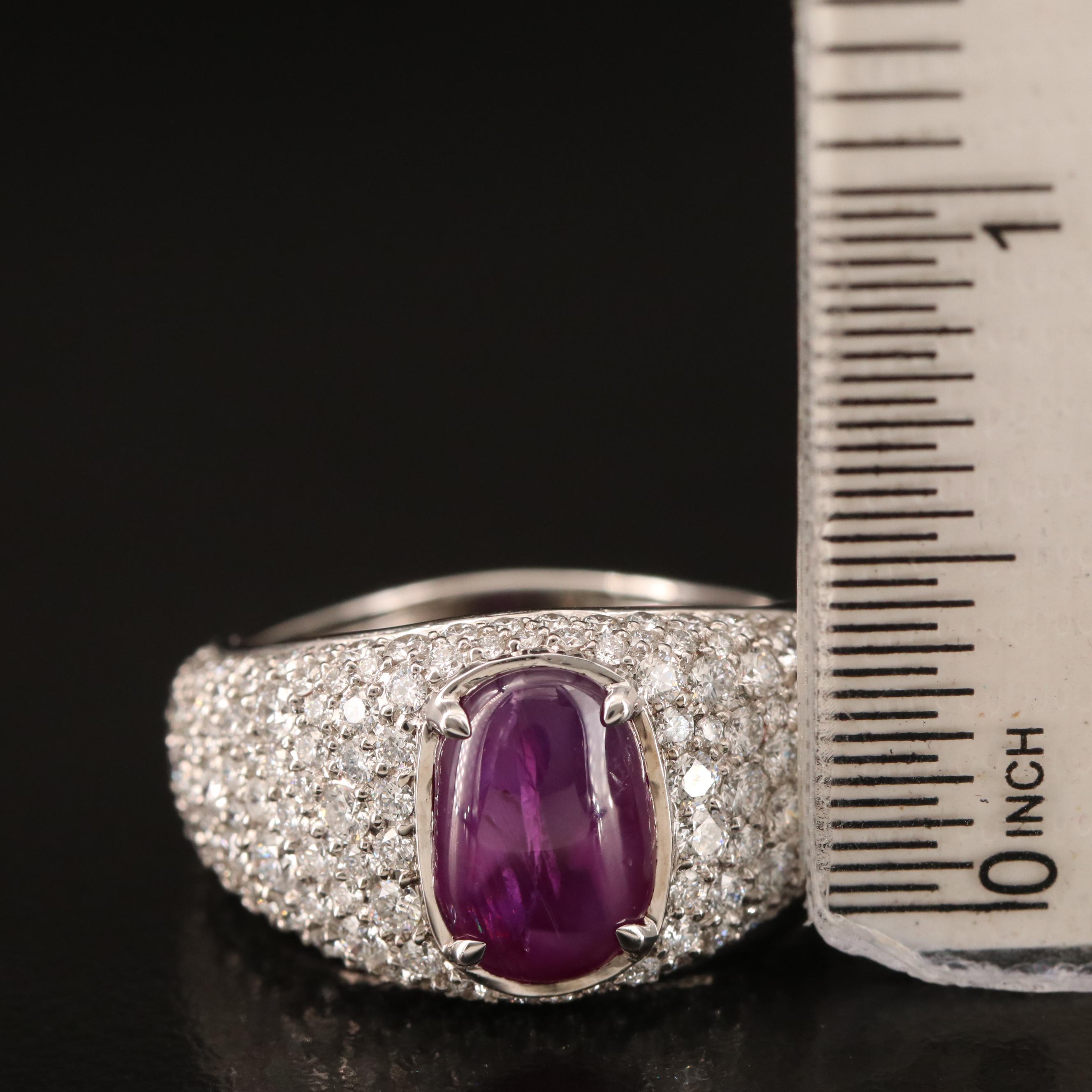 Kat Florence 18K 4.04 CT Star Ruby and 2.08 CTW Diamond Ring