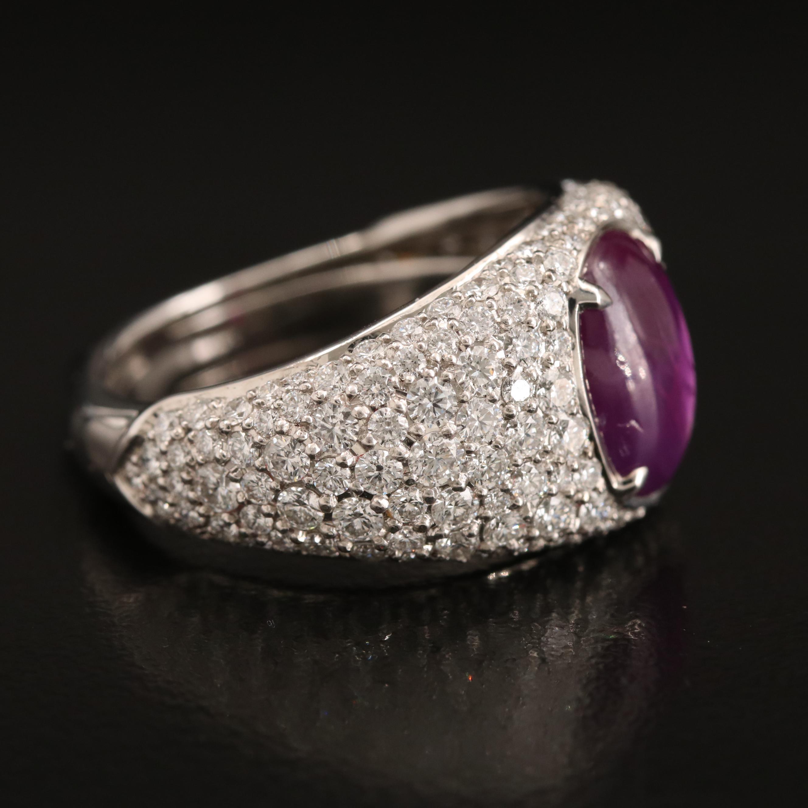 Kat Florence 18K 4.04 CT Star Ruby and 2.08 CTW Diamond Ring