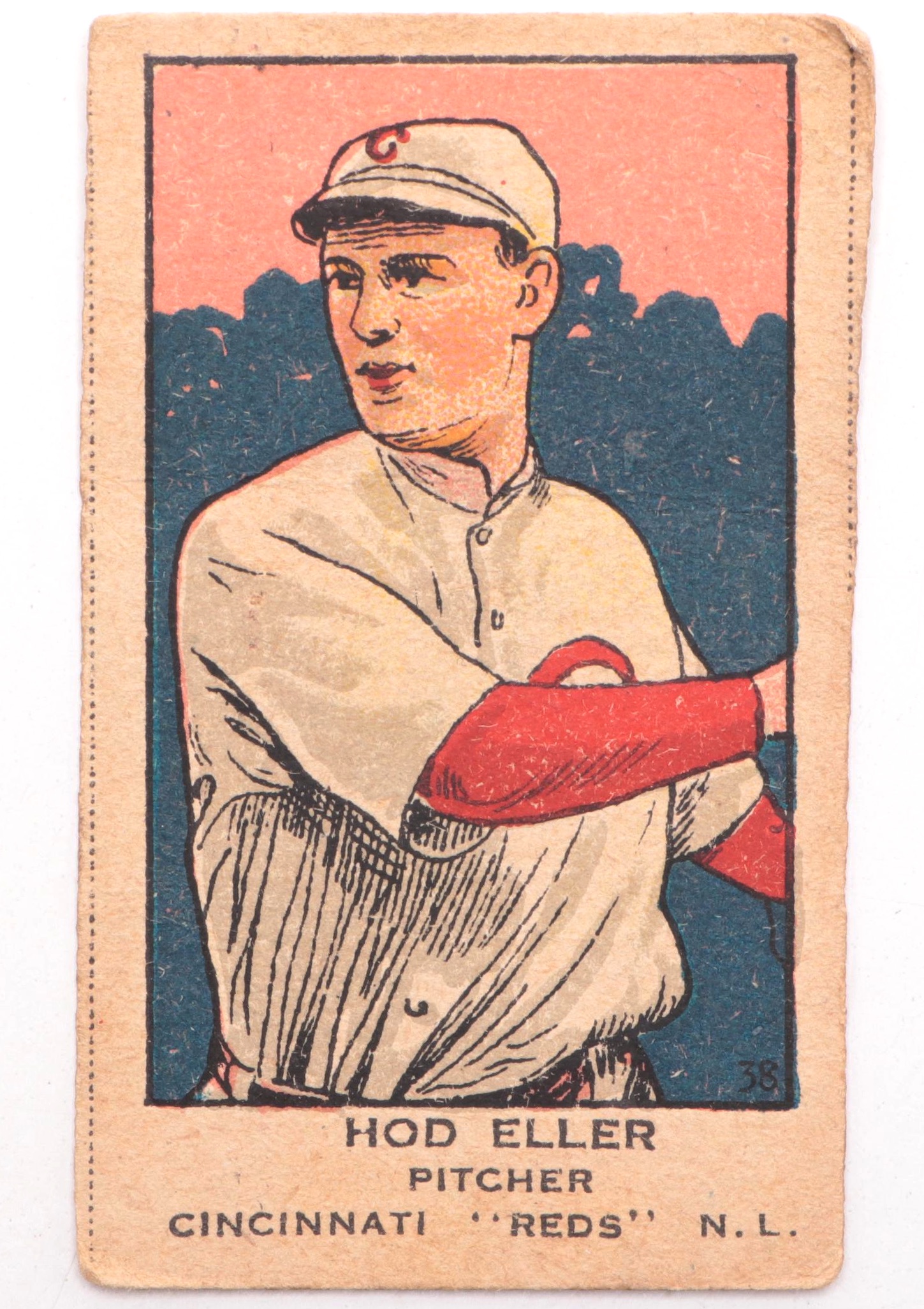 1920 Hod Eller, Rube Bressler, & Larry Kopf "W514" Cincinnati Reds Strip Cards