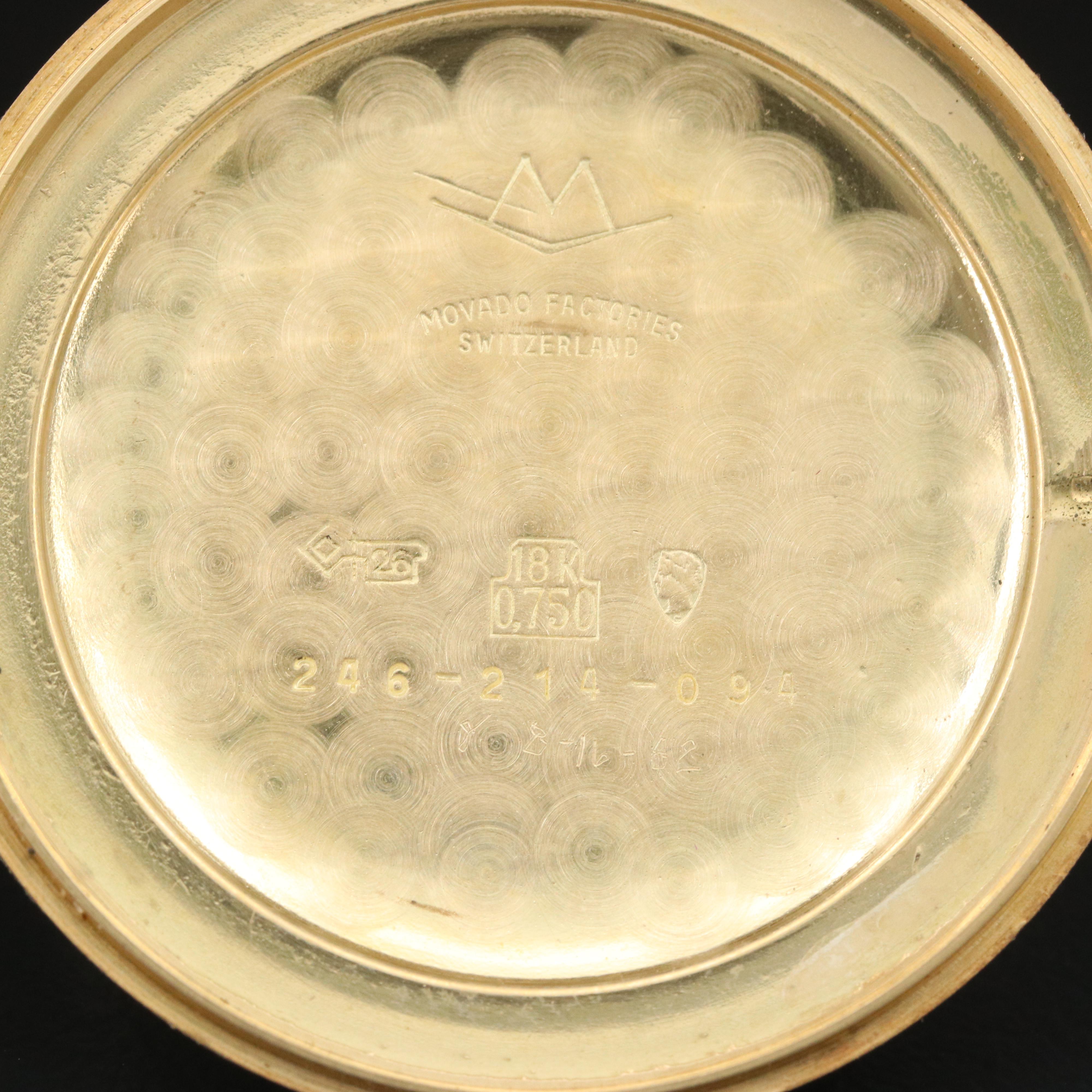 18K Vintage Movado Stem Wind Watch